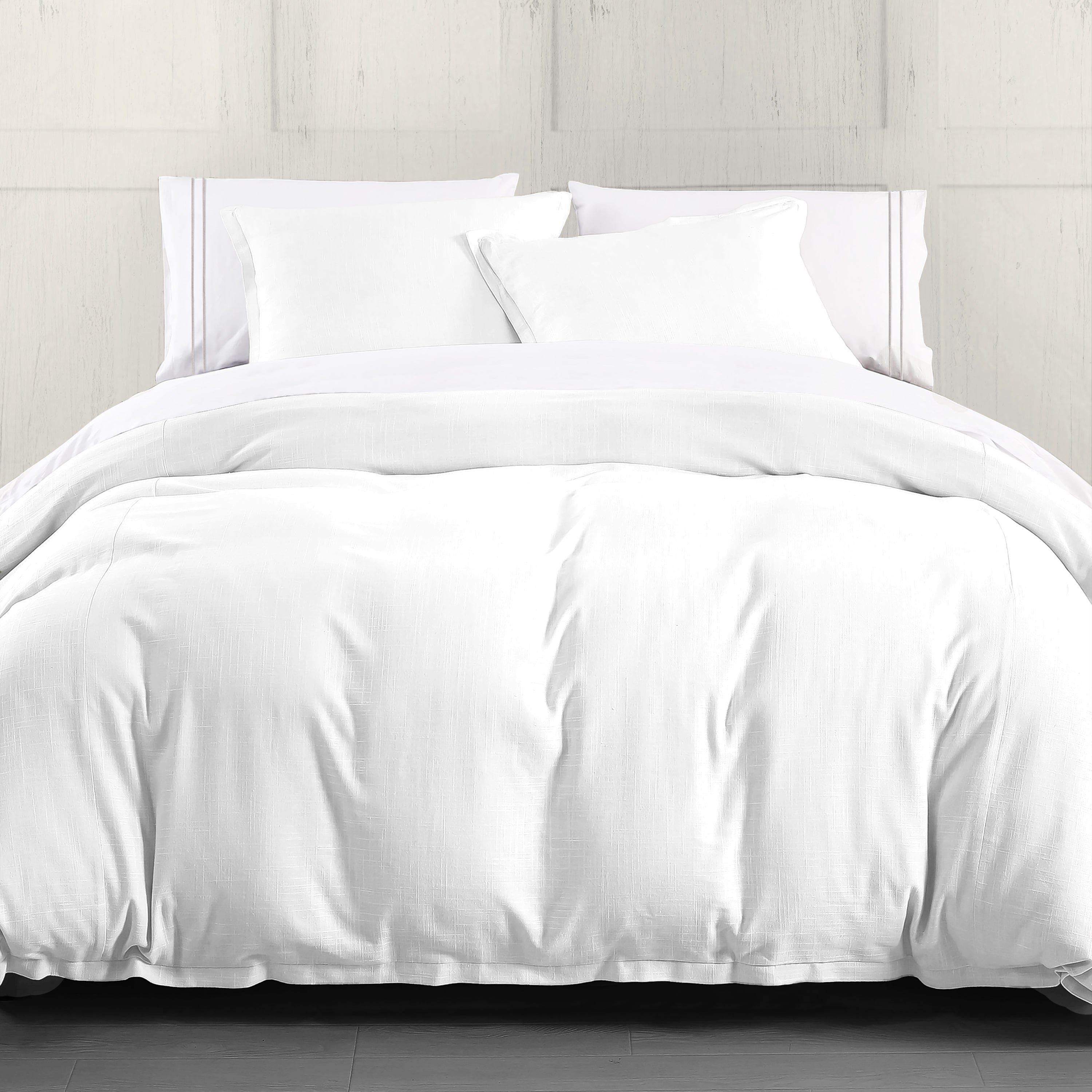 Hera Washed Linen Flange Comforter Set