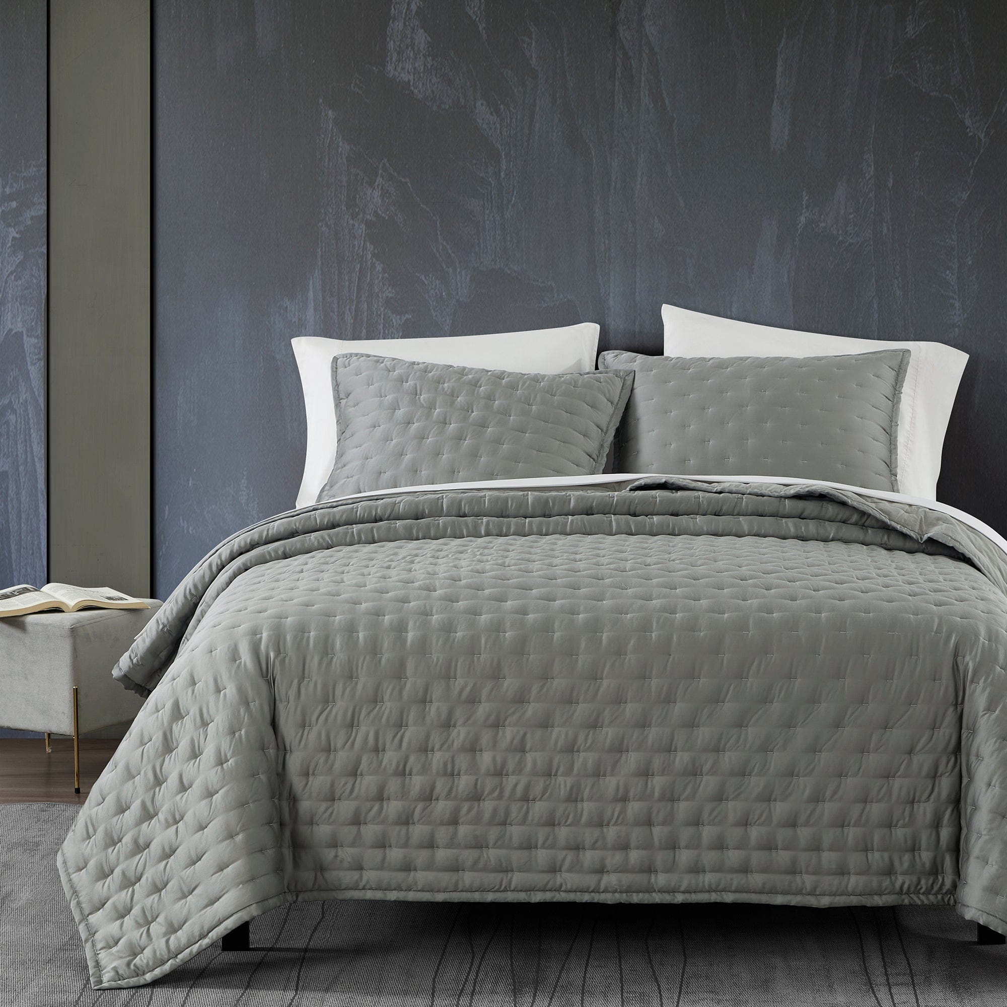 Eucalyptus Pintuck Quilt Set