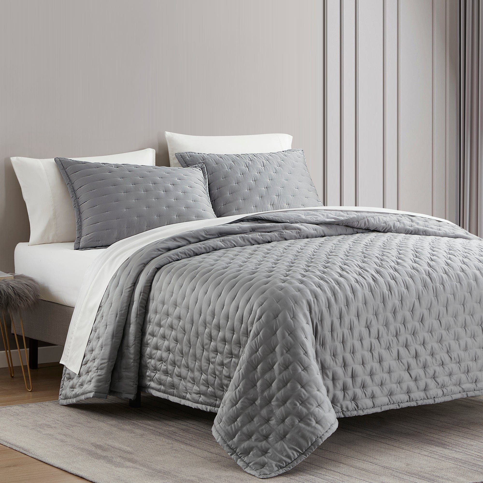 Eucalyptus Pintuck Quilt Set