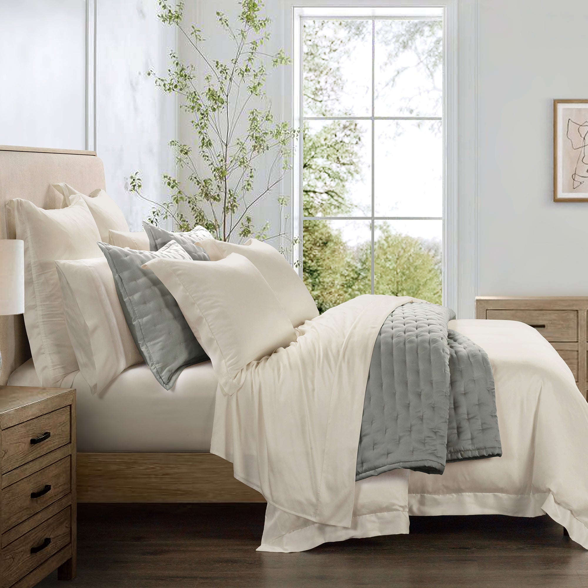 Eucalyptus Pintuck Quilt Set