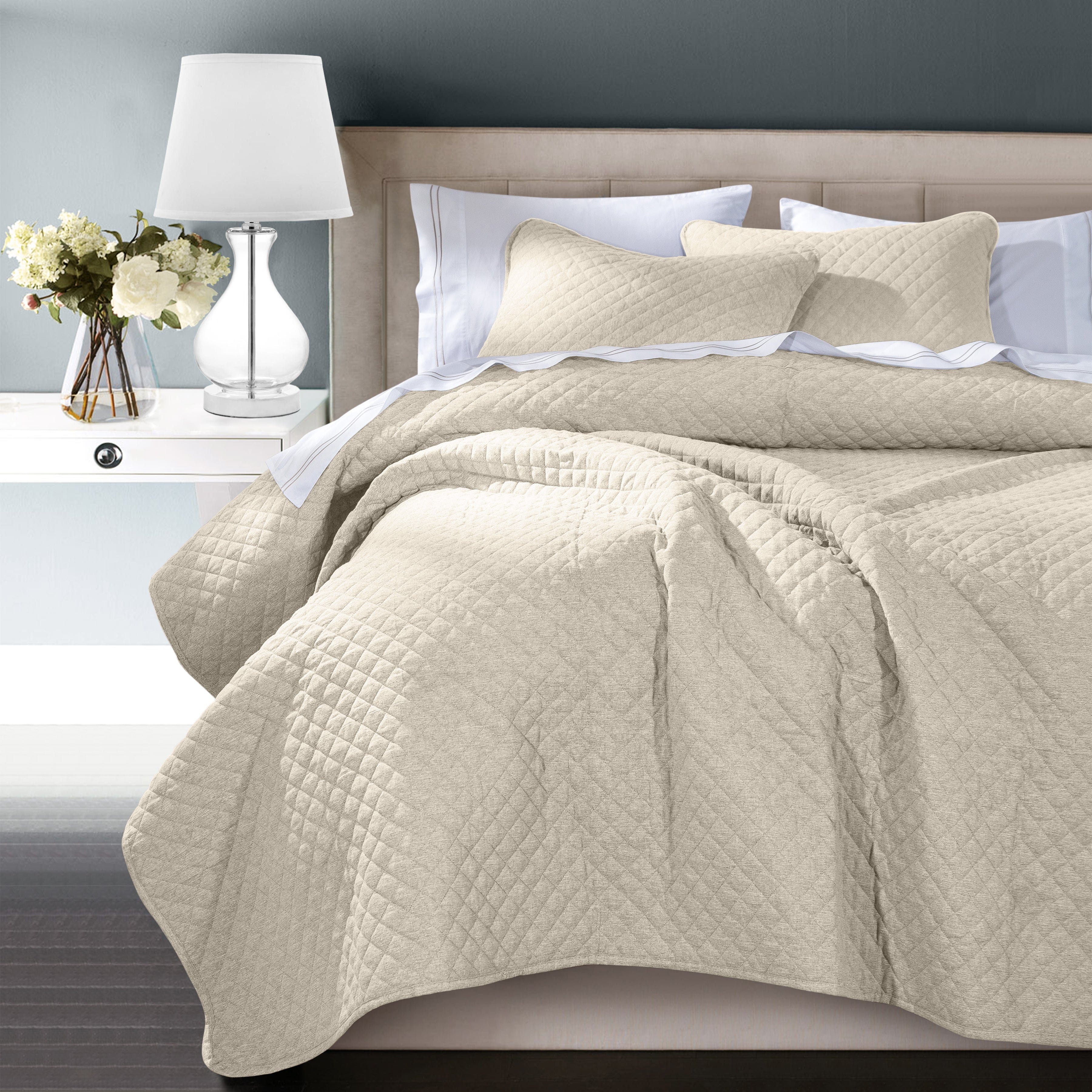 Anna Diamond Quilted Coverlet Set