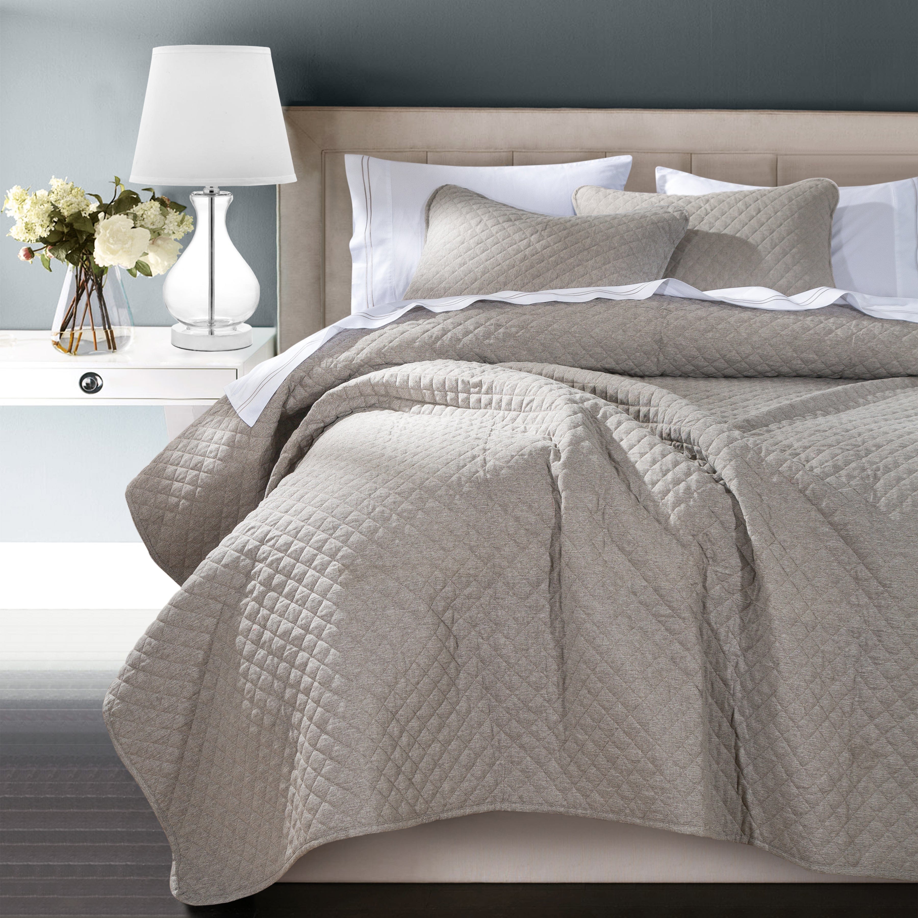 Anna Diamond Quilted Coverlet Set