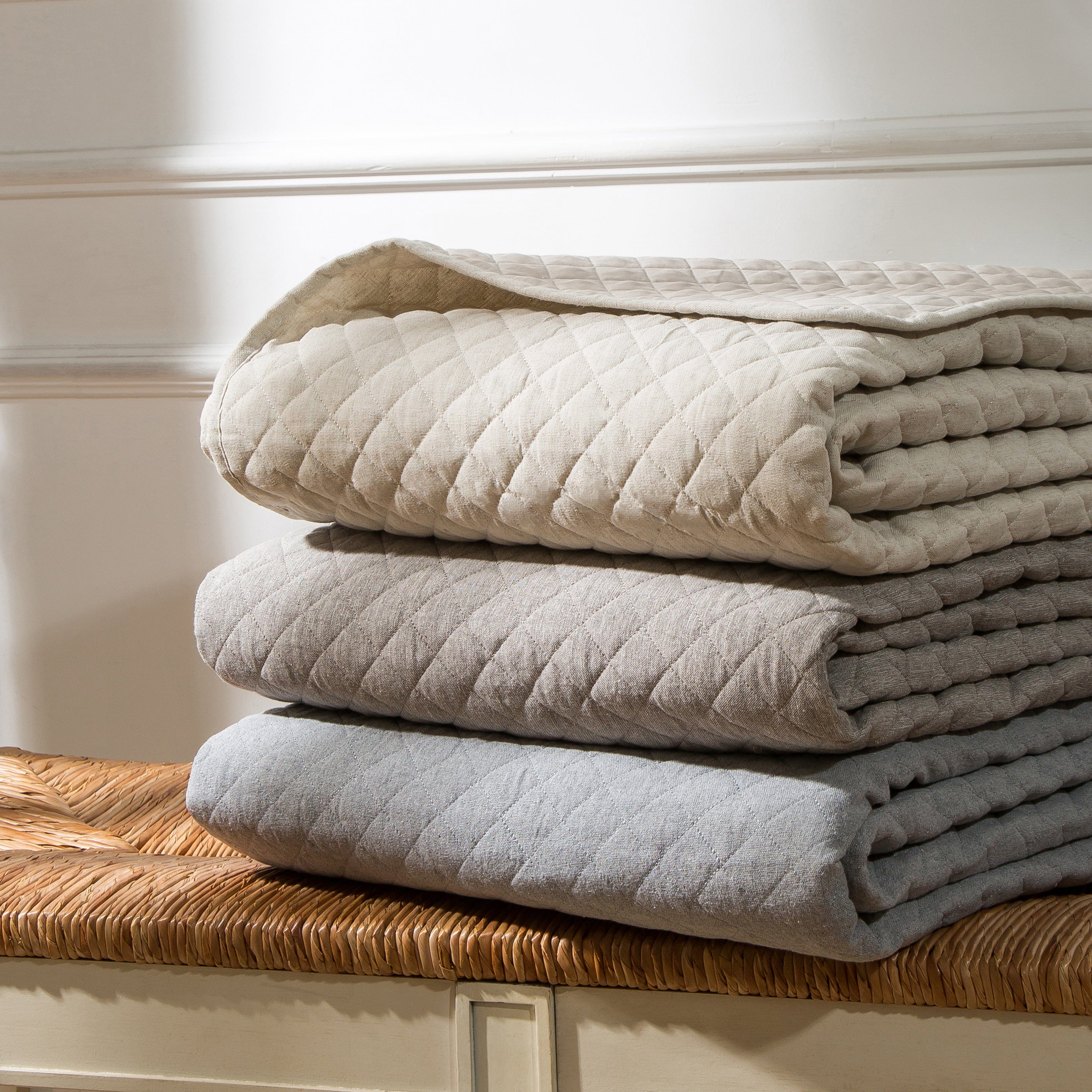 Anna Diamond Quilted Coverlet Set