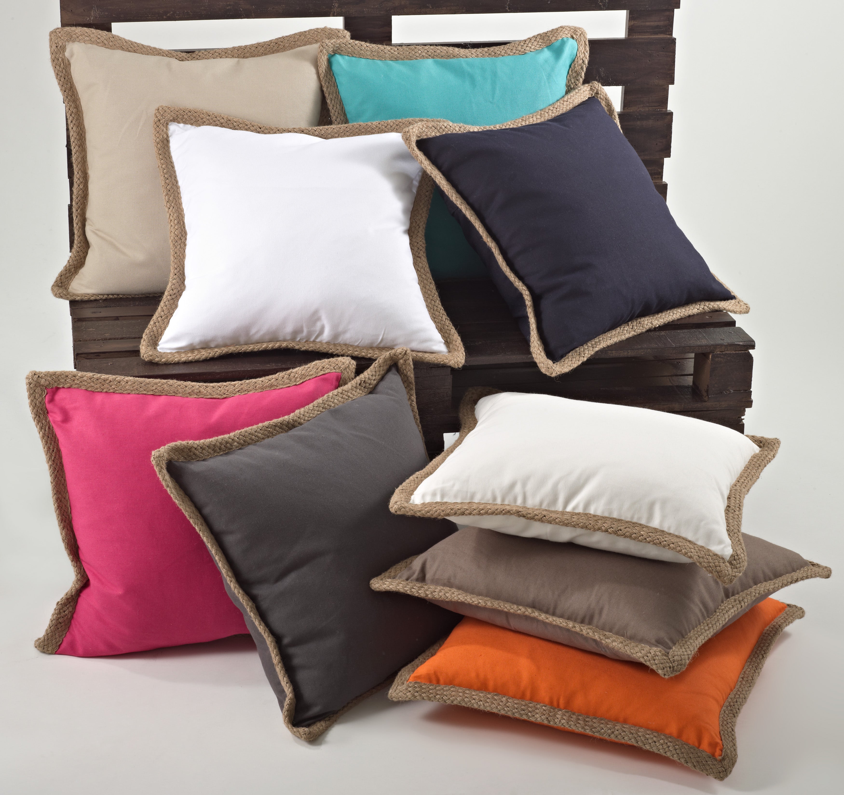 Jute-Braided Down Filled Throw Pillow
