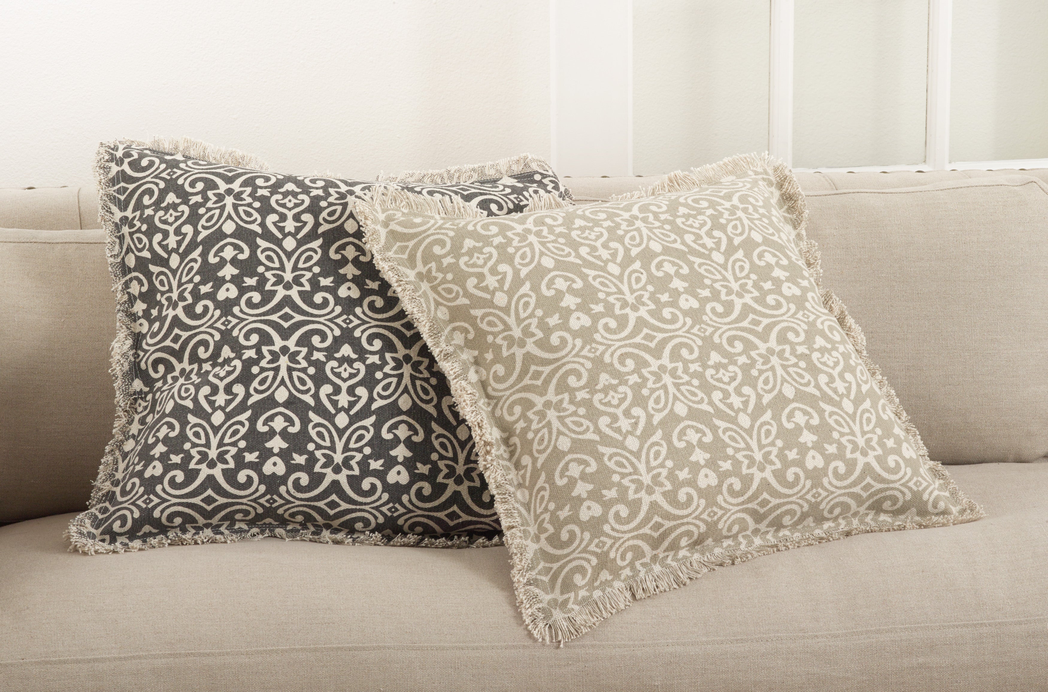 Geometric Design Down Filled Throw Pillow