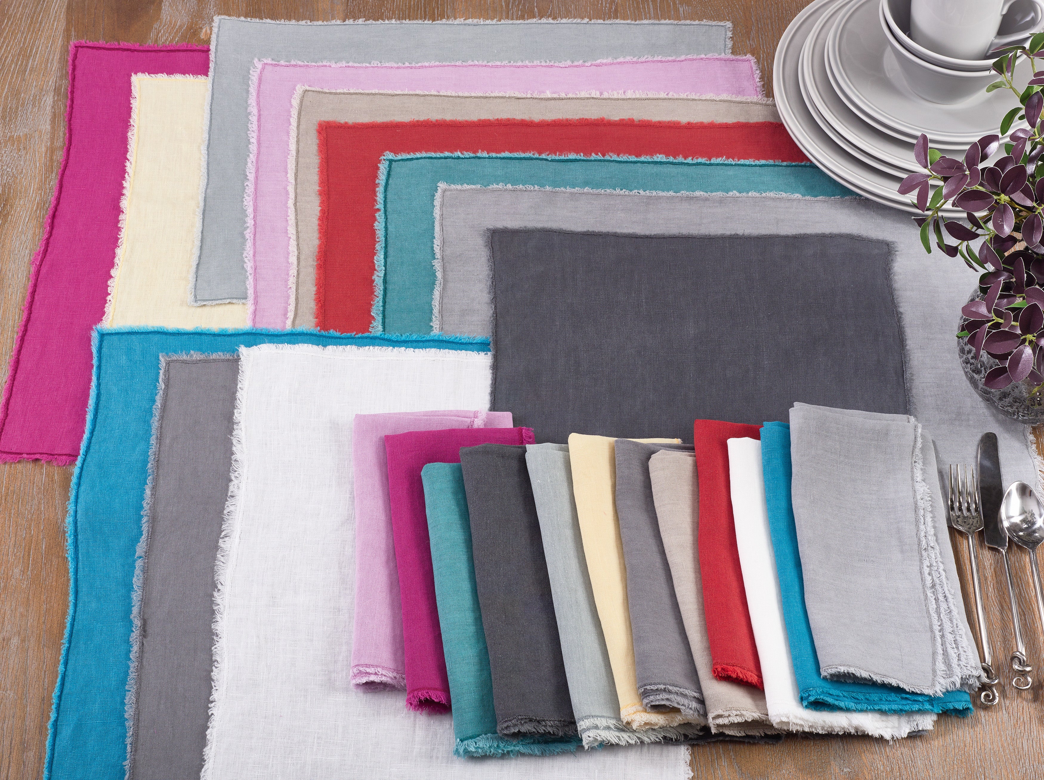 Linen Stone Washed Placemat, Set of 4