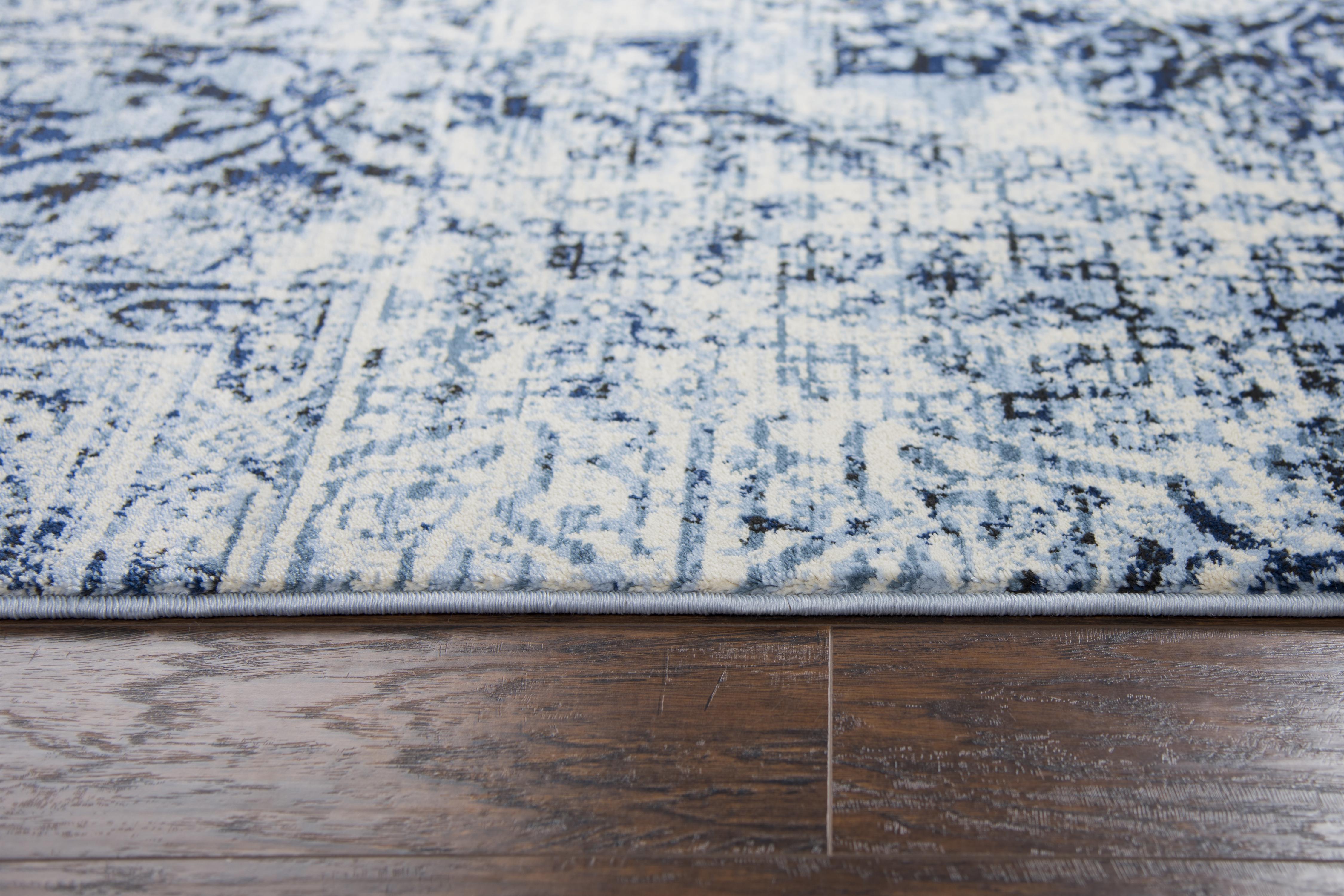 Panache Power Loomed Distress Patchwork Area Rug