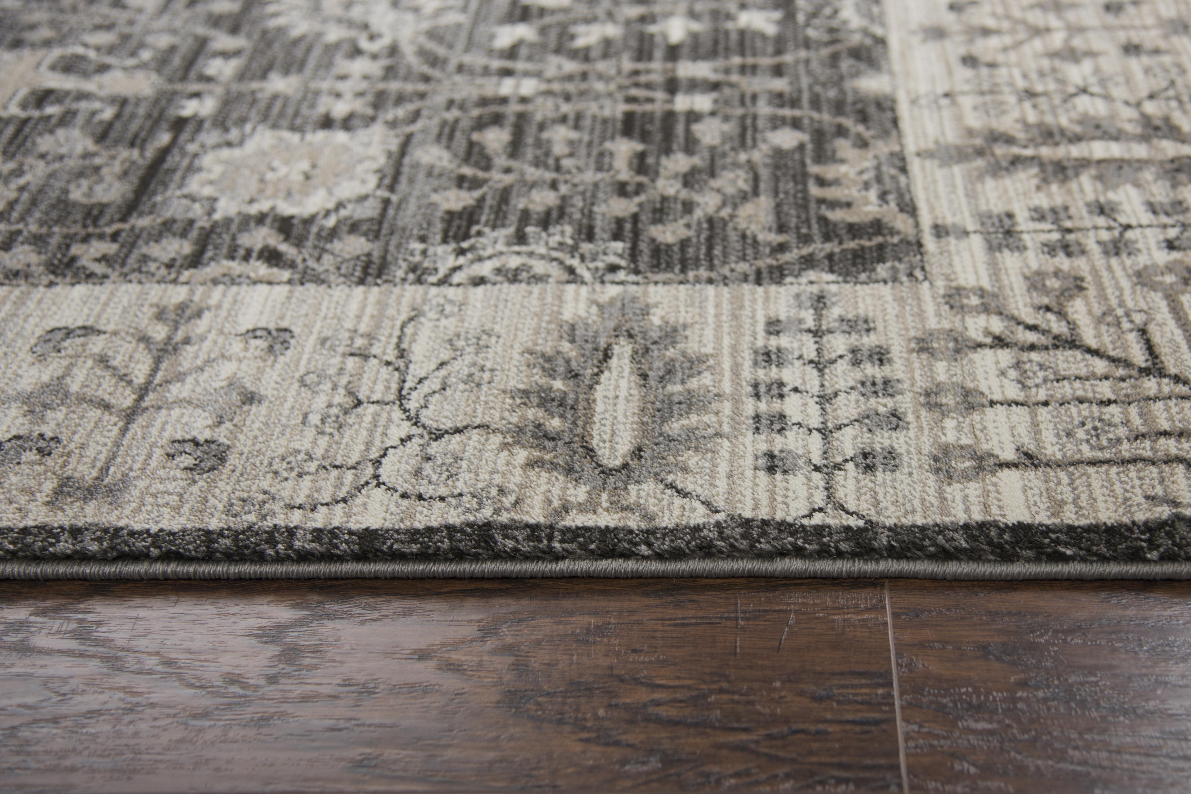 Power Loomed Floral/Border Rug