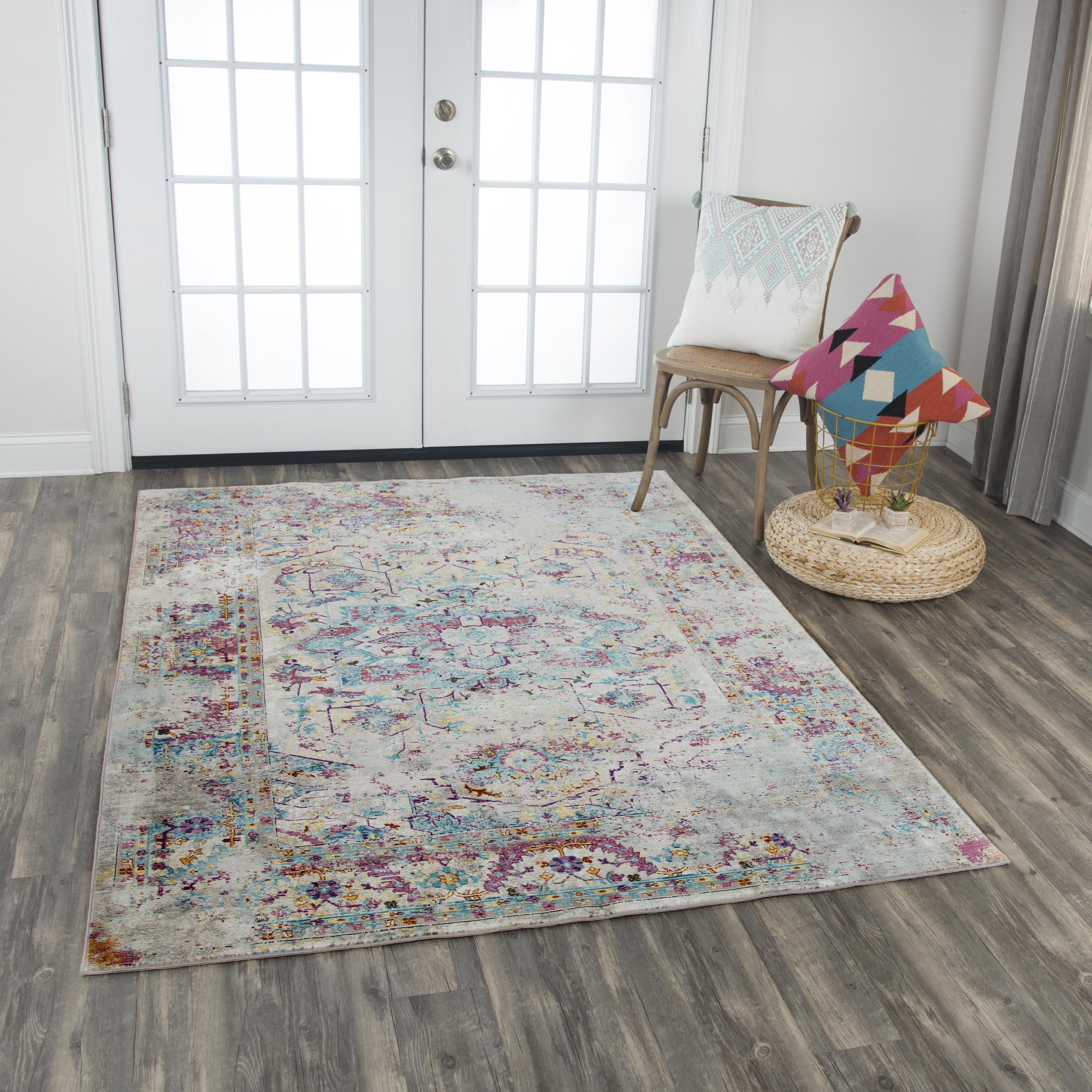 Power Loomed Broken Medallion Area Rug