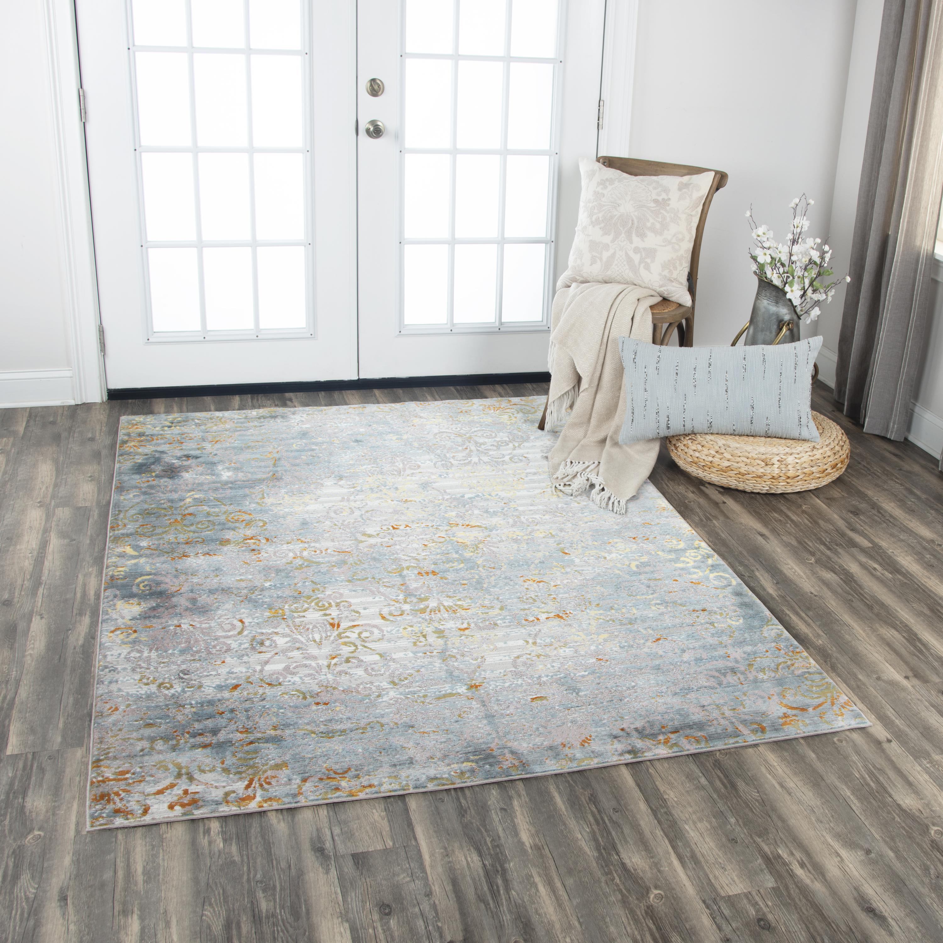 Power Loomed Broken Damask Area Rug