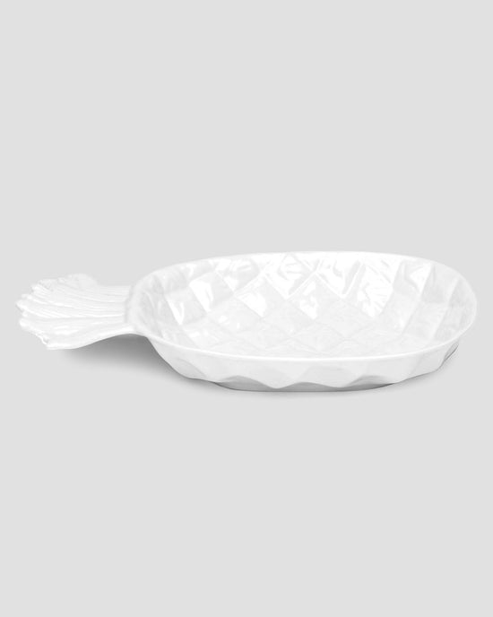 White 16" Pineapple Melamine Serving Platter