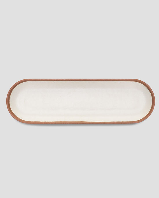 Potter Terracotta 18" x 5.5" Long Oval Melamine Platter