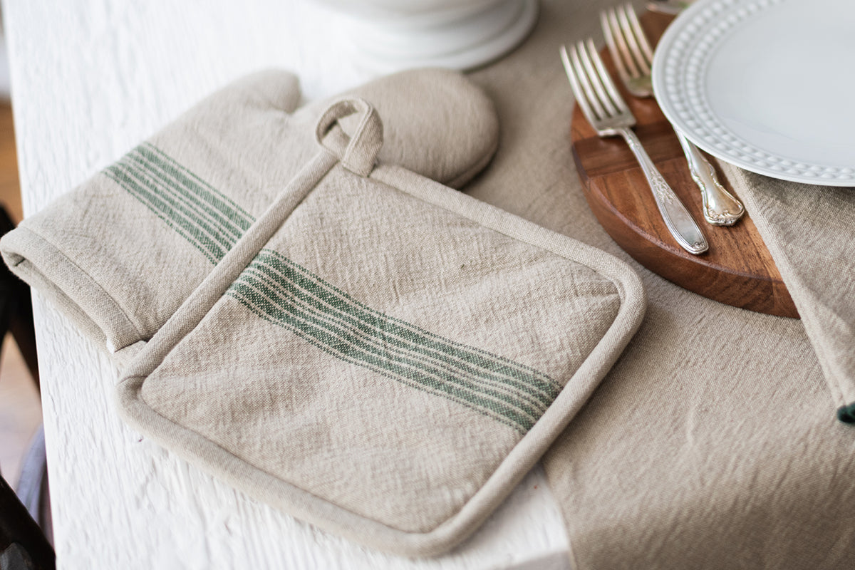 Vintage Stripe Oven Mitt, Set of 2