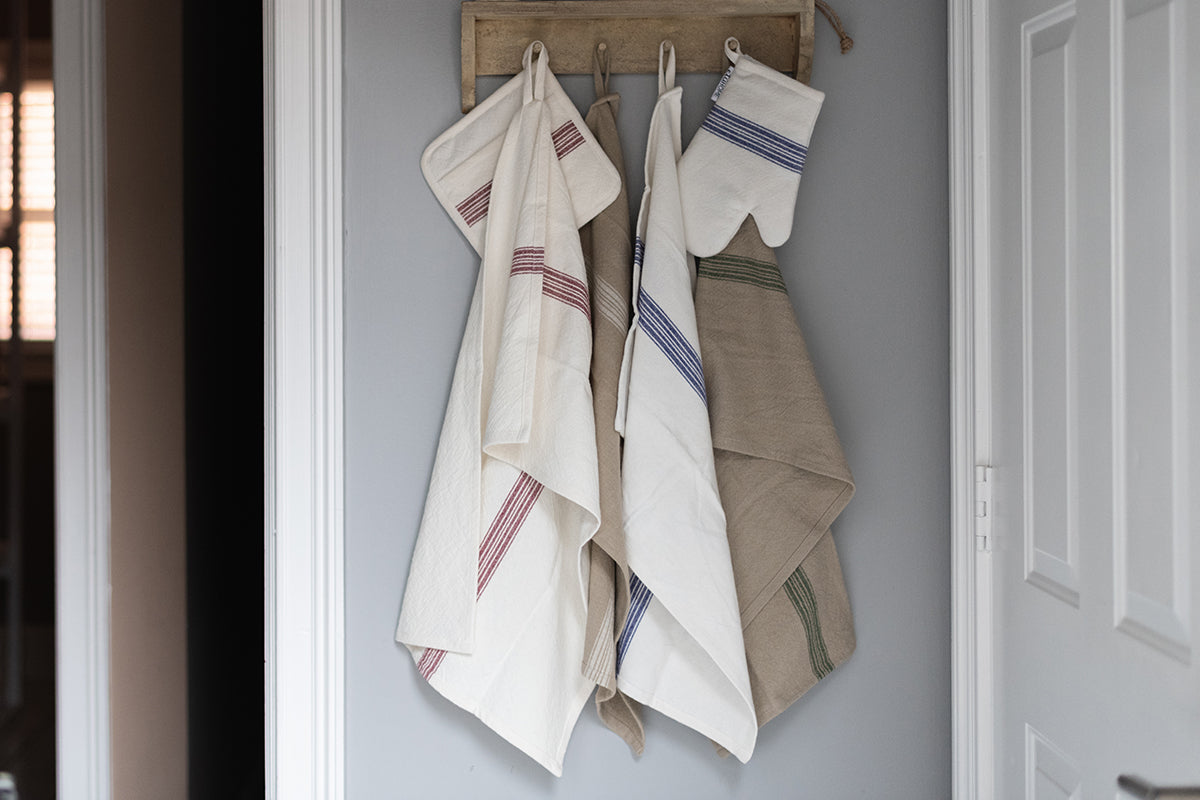 Vintage Stripe Kitchen Towel, Set of 2
