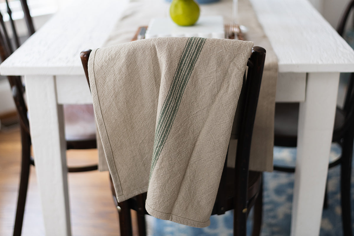 Vintage Stripe Kitchen Towel, Set of 2