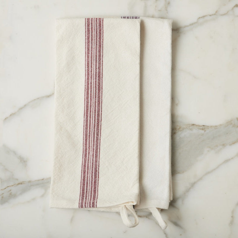 Vintage Stripe Kitchen Towel, Set of 2