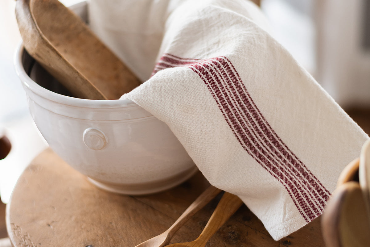 Vintage Stripe Kitchen Towel, Set of 2