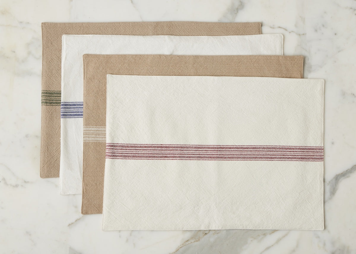Vintage Stripe Rectangle Placemats, Set of 4