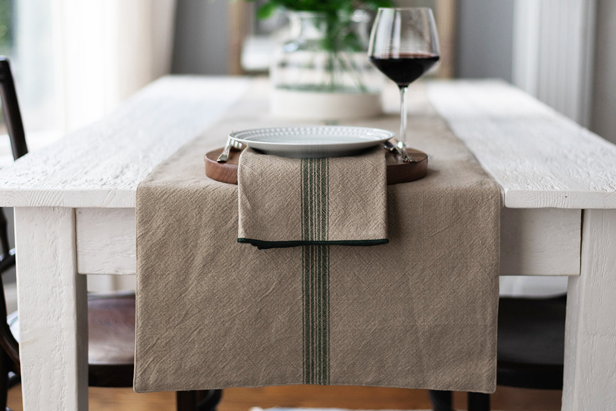 Vintage Stripe Dinner Napkins, Set of 4