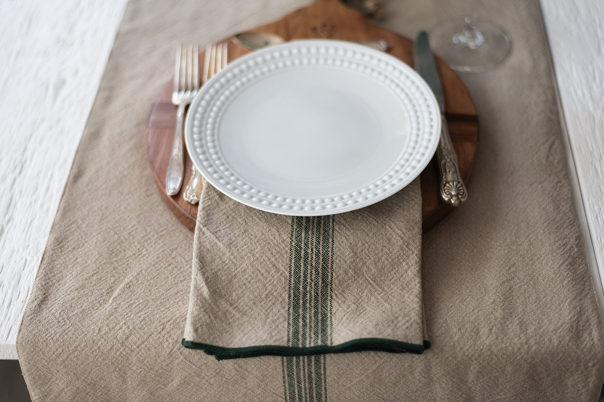 Vintage Stripe Dinner Napkins, Set of 4