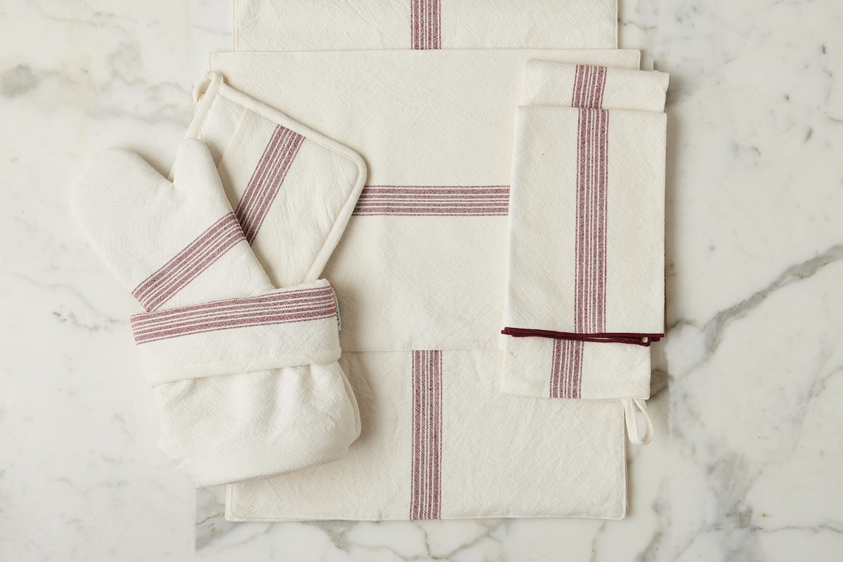 Vintage Stripe Dinner Napkins, Set of 4