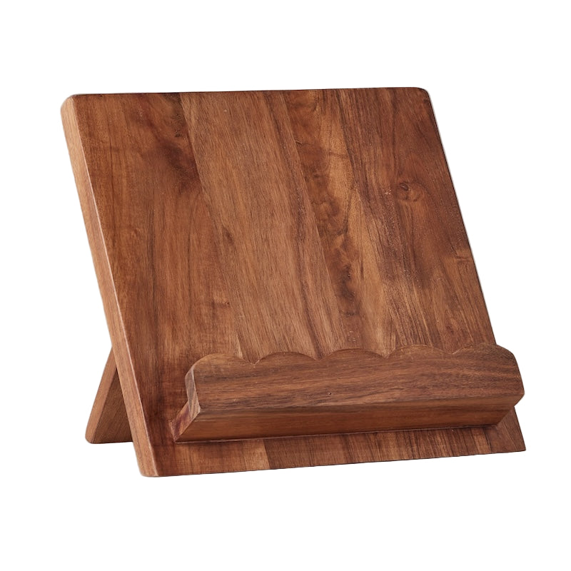 Scalloped Cookbook Holder, Natural