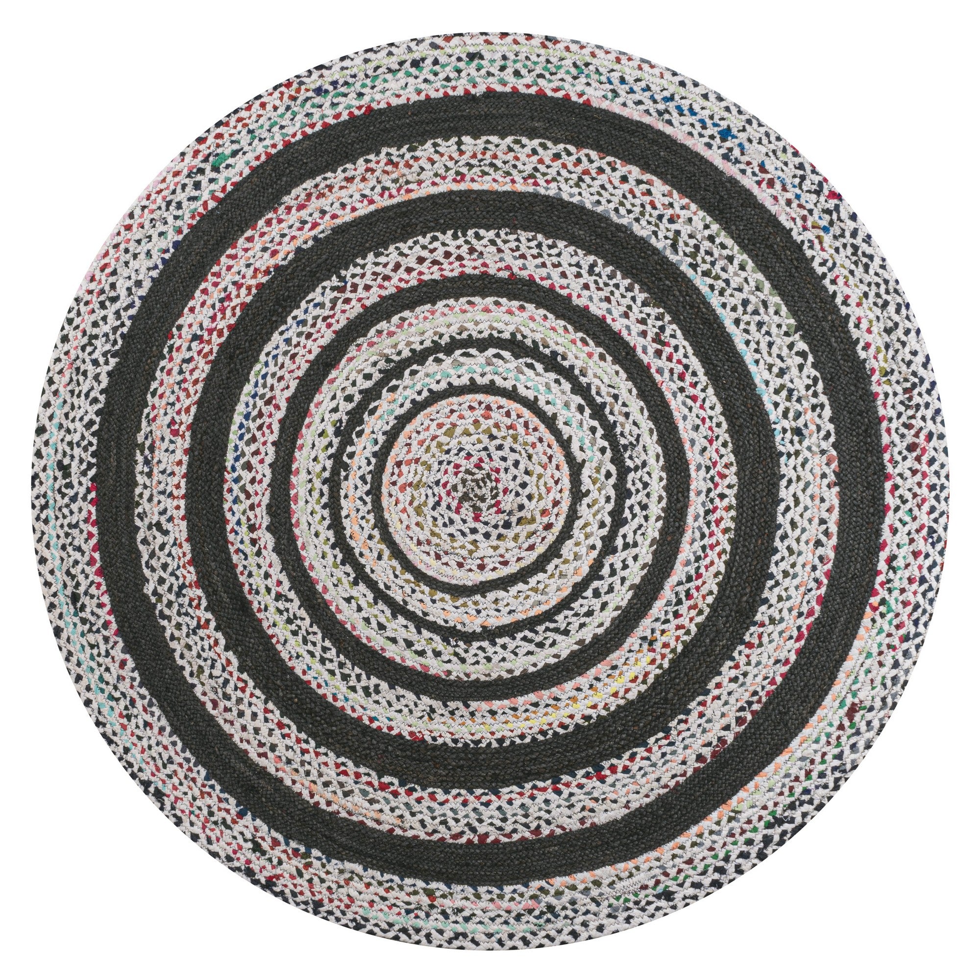 Abyss Braided Bohemian Coastal Round Jute Area Rug