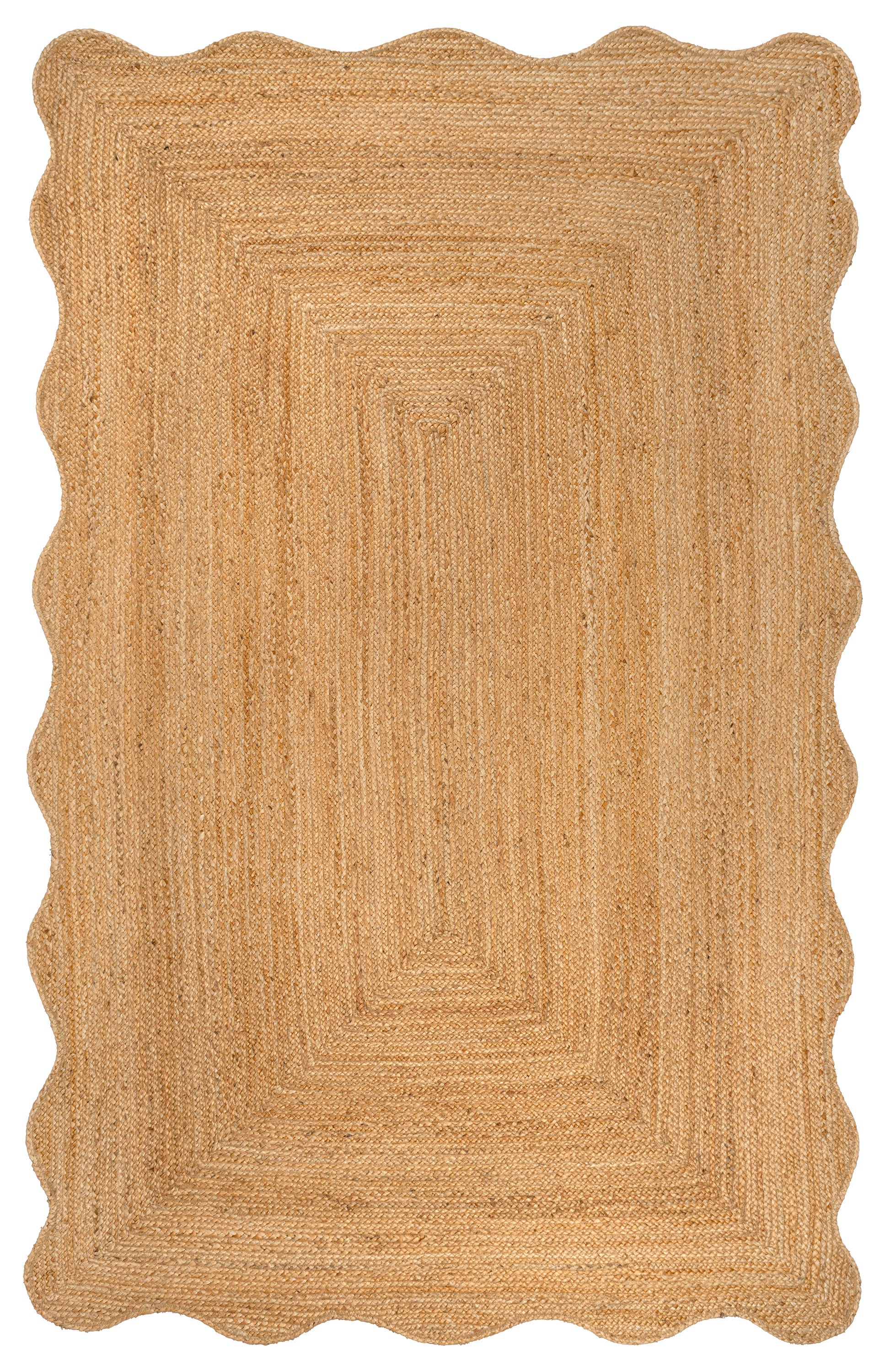 Seaside Cottage Scallop Edge Jute Area Rug
