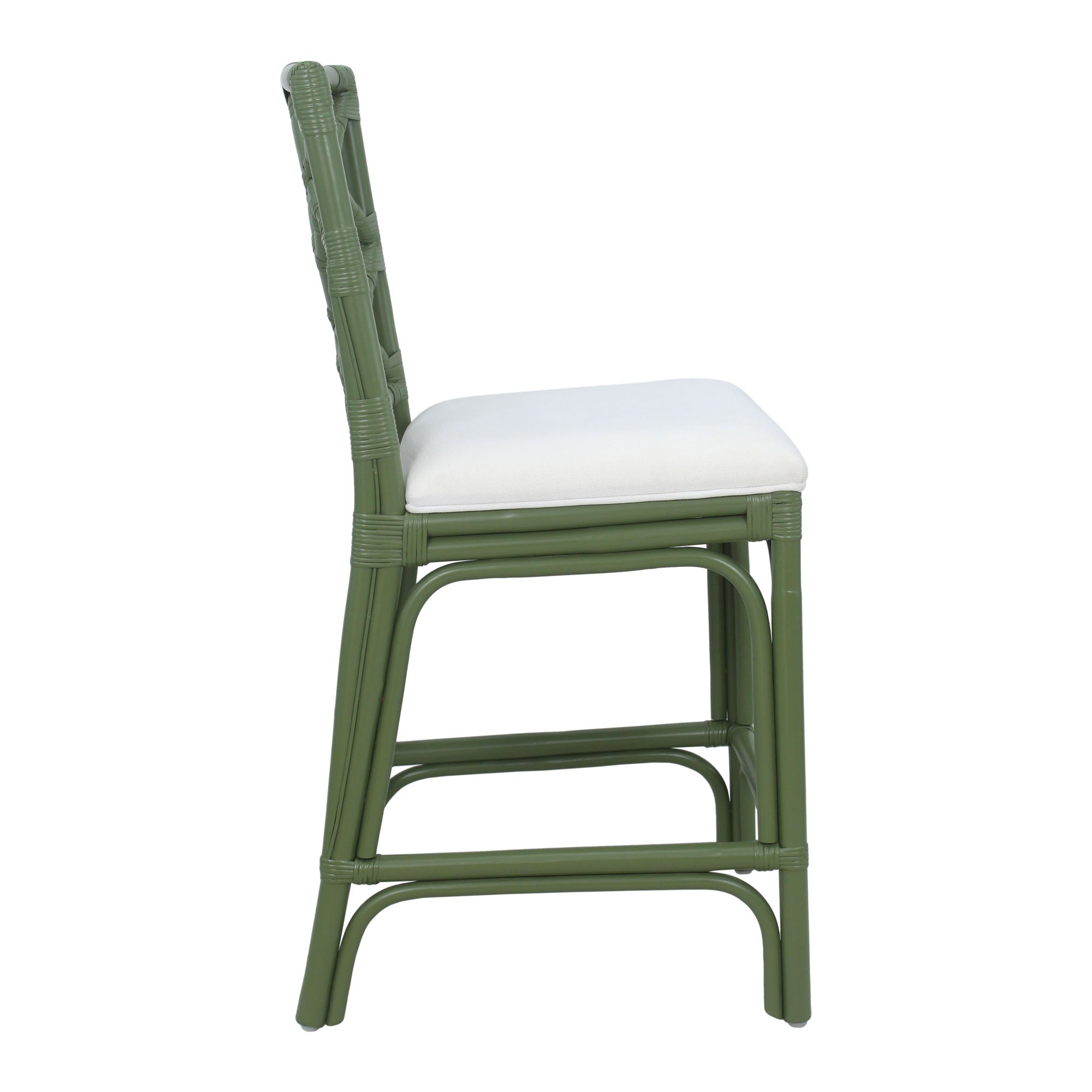 Chippendale Counterstool, 39.2"H, Dark Green