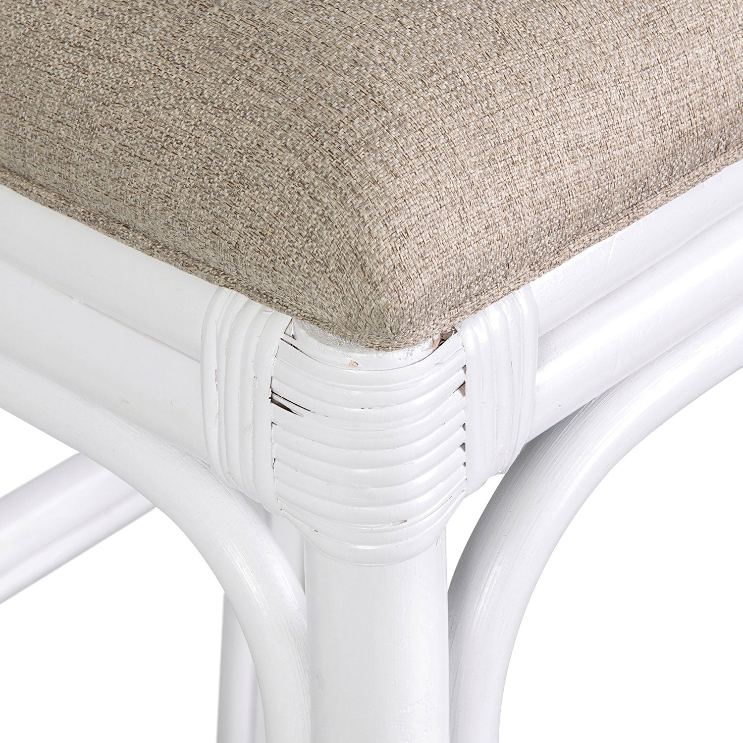 Chippendale Rattan Counter Stool White