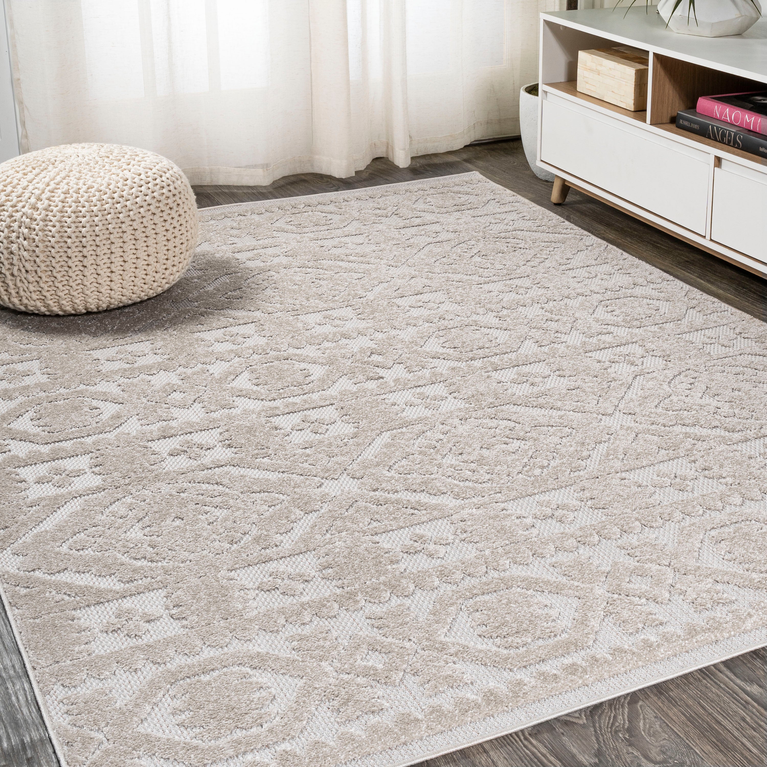 Citta High-Low Pile Mediterranean Tile Indoor/Outdoor Area Rug
