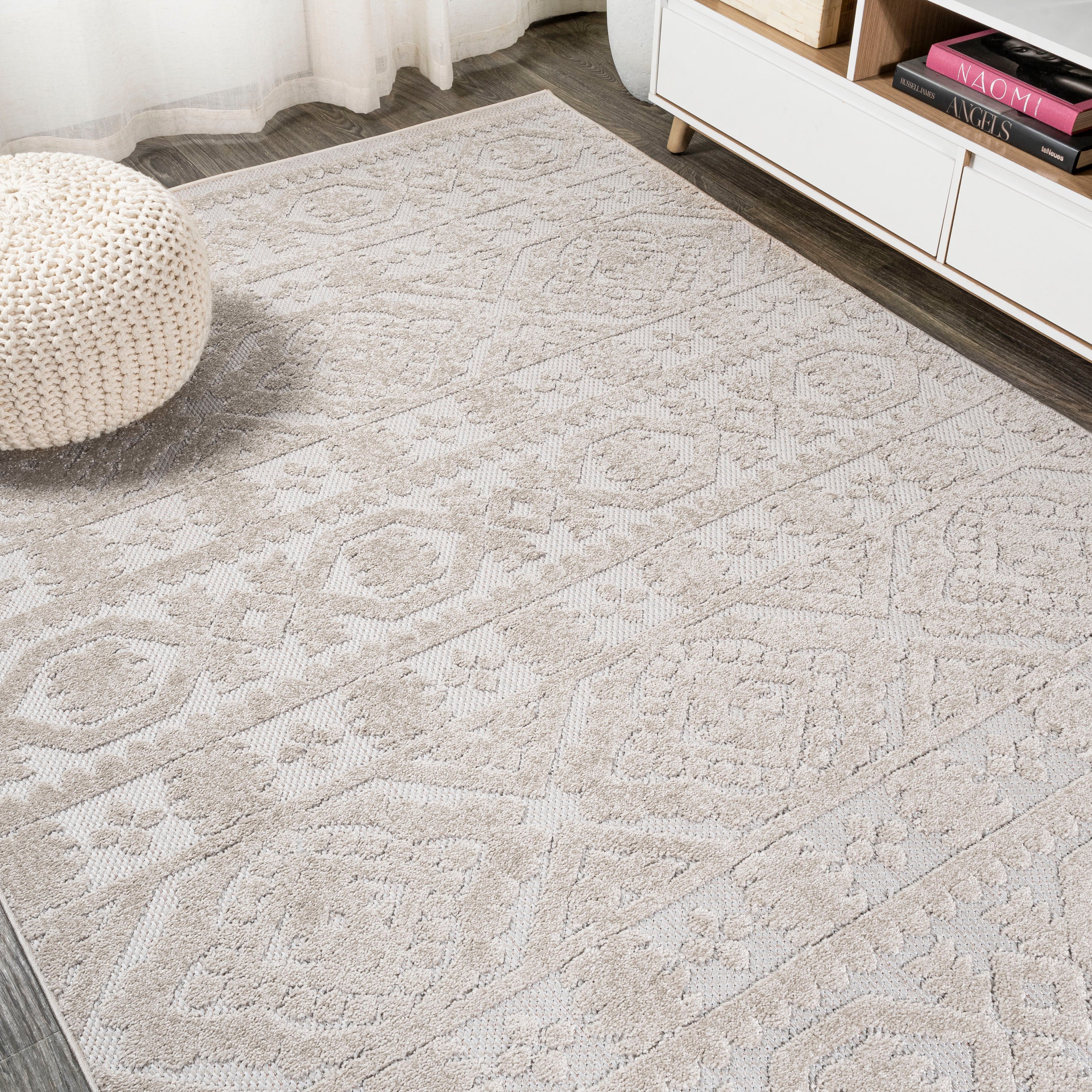 Citta High-Low Pile Mediterranean Tile Indoor/Outdoor Area Rug