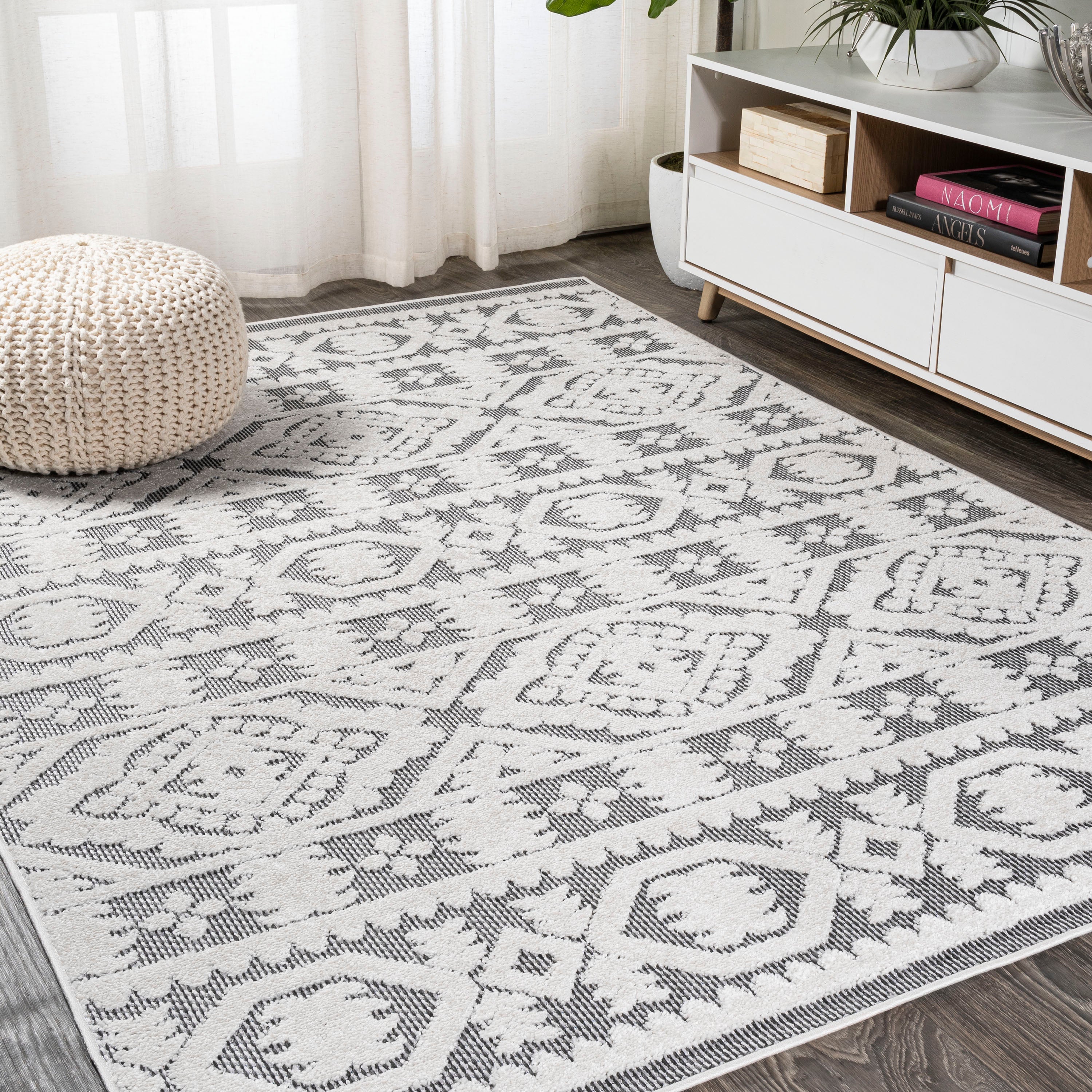 Citta High-Low Pile Mediterranean Tile Indoor/Outdoor Area Rug