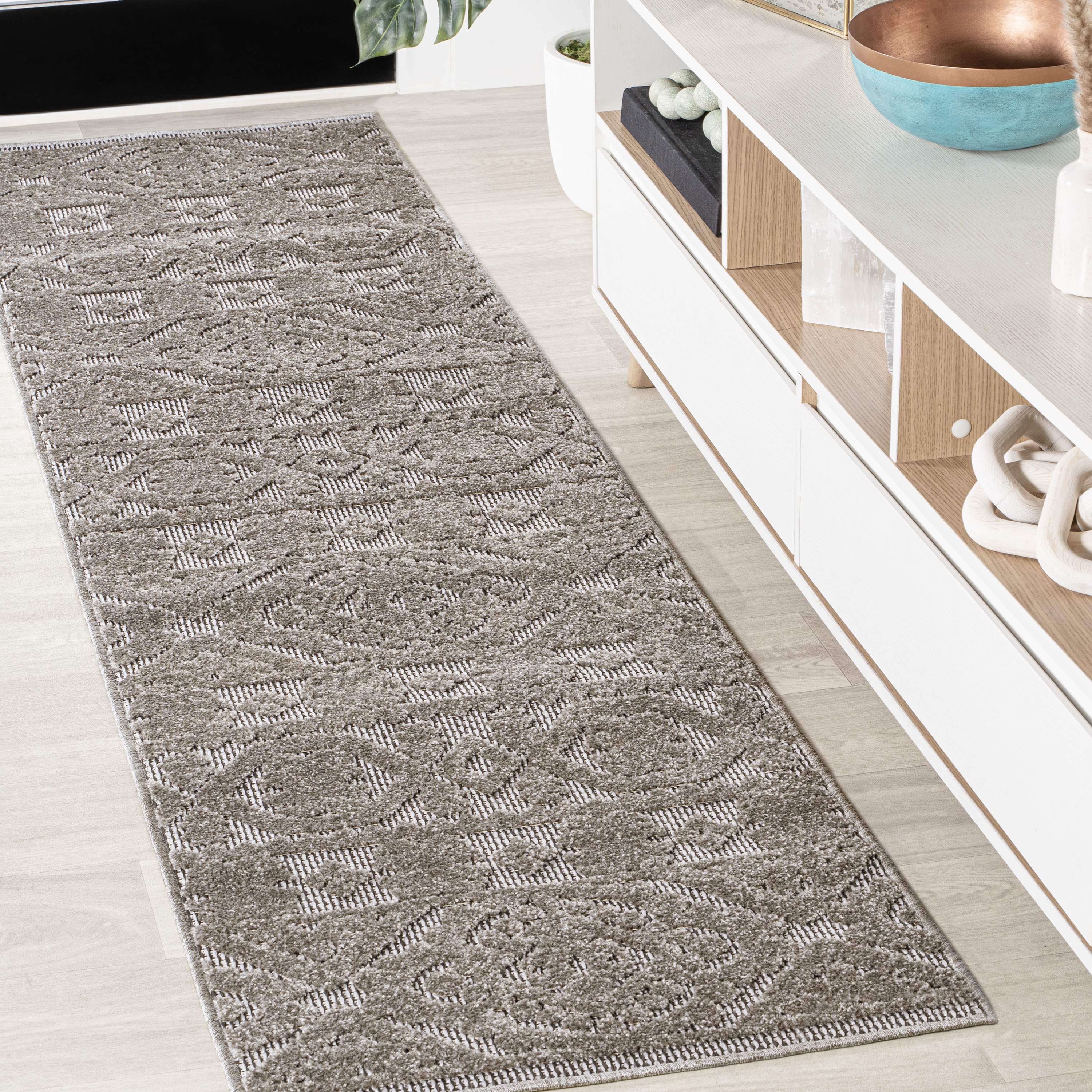 Citta High-Low Pile Mediterranean Tile Indoor/Outdoor Area Rug