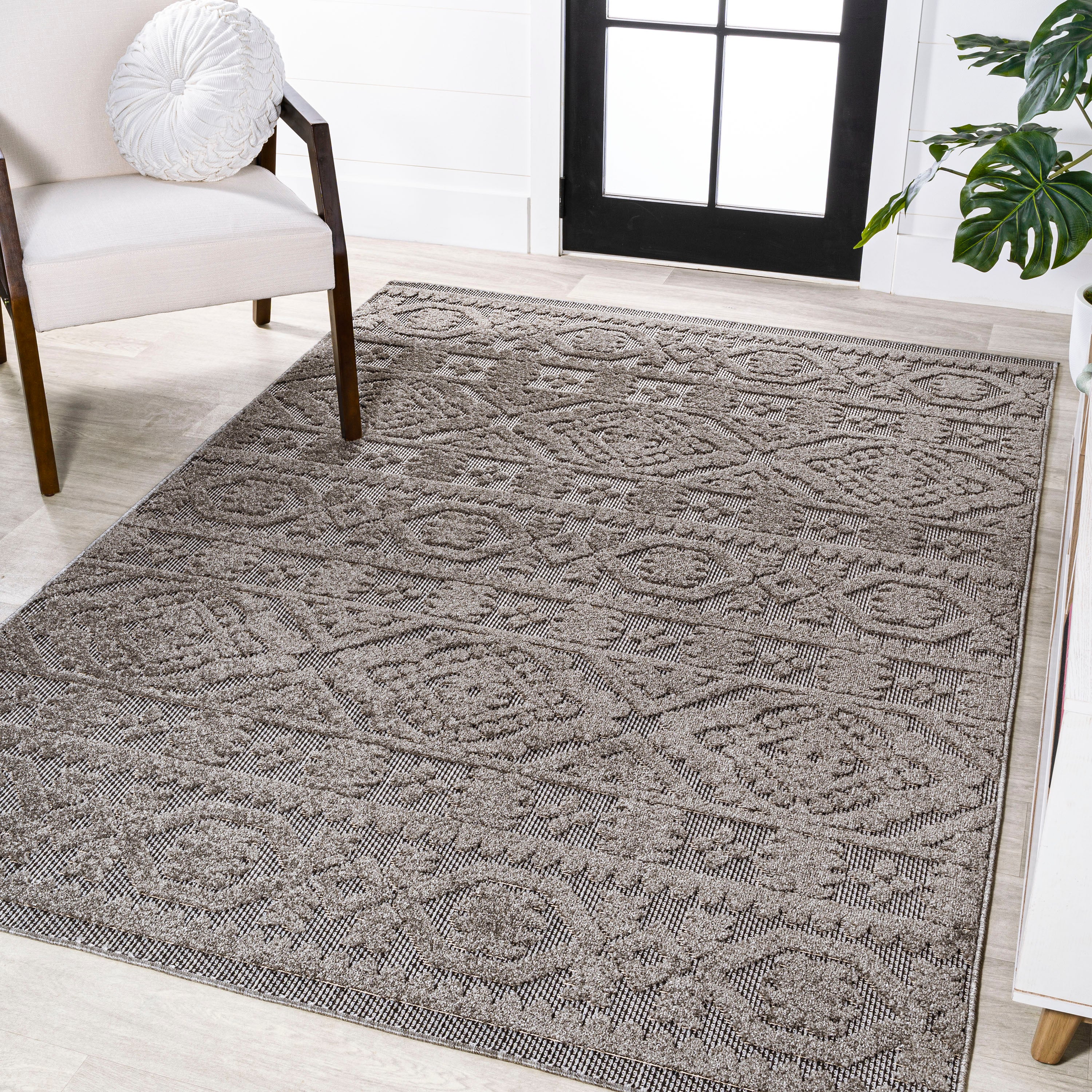 Citta High-Low Pile Mediterranean Tile Indoor/Outdoor Area Rug