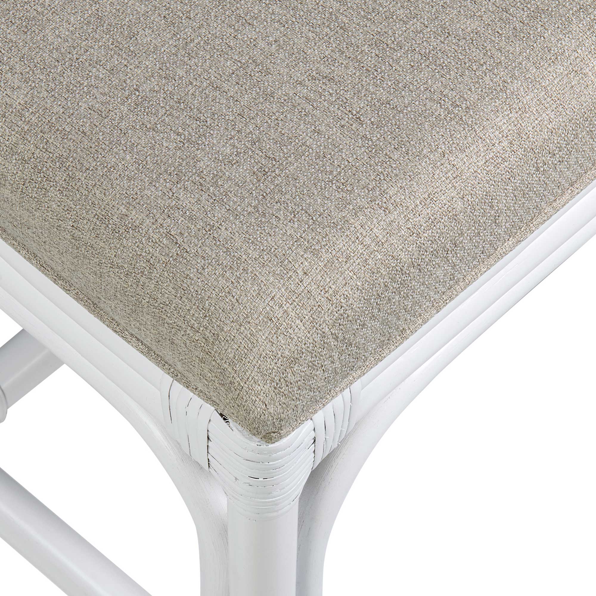 Chippendale Rattan Dining Chair White, Set of 2