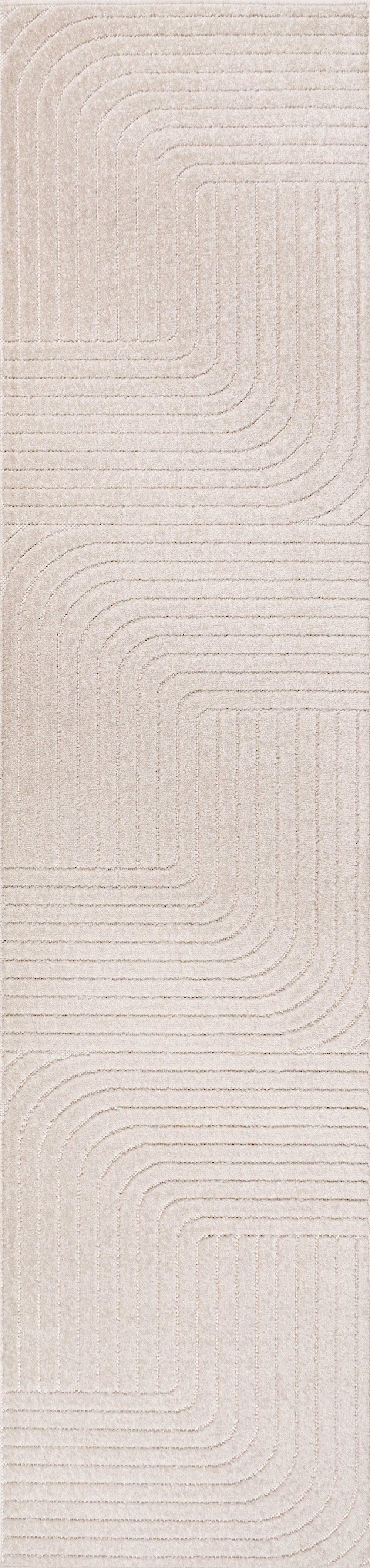 Odense High-Low Minimalist Angle Geometric Indoor/Outdoor Area Rug