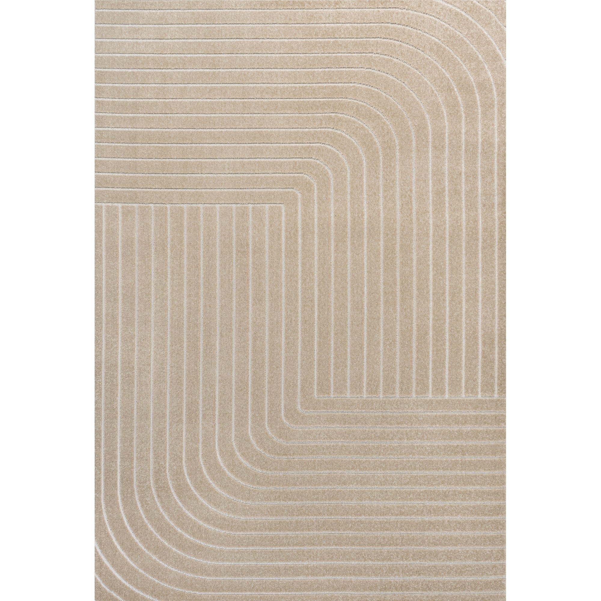 Odense High-Low Minimalist Angle Geometric Indoor/Outdoor Area Rug