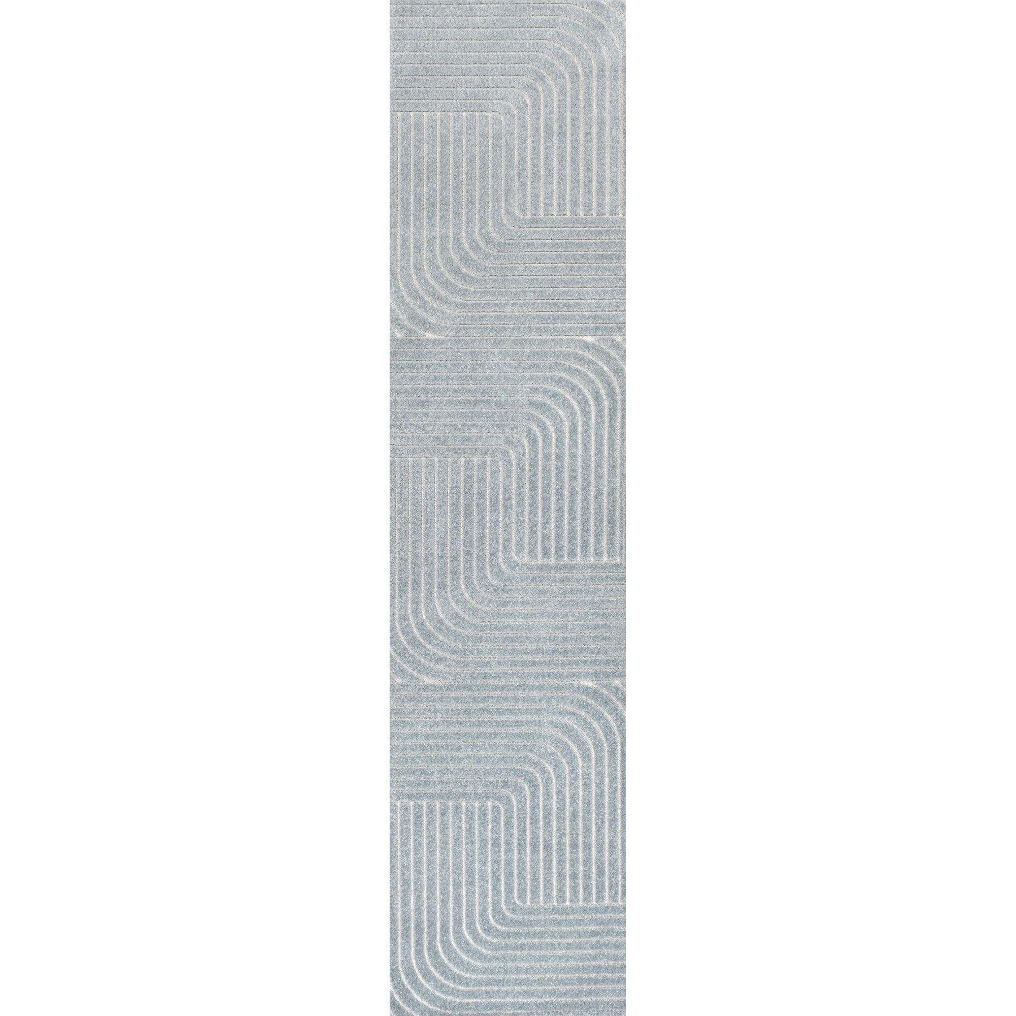 Odense High-Low Minimalist Angle Geometric Indoor/Outdoor Area Rug
