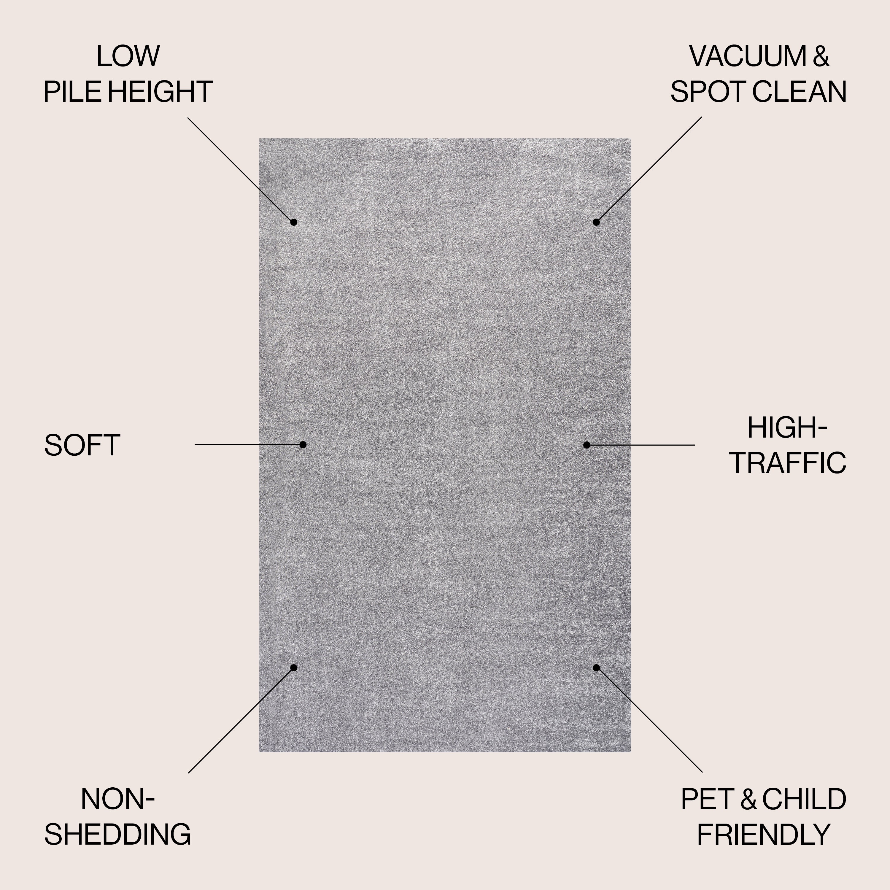 Haze Solid Low-Pile Area Rug