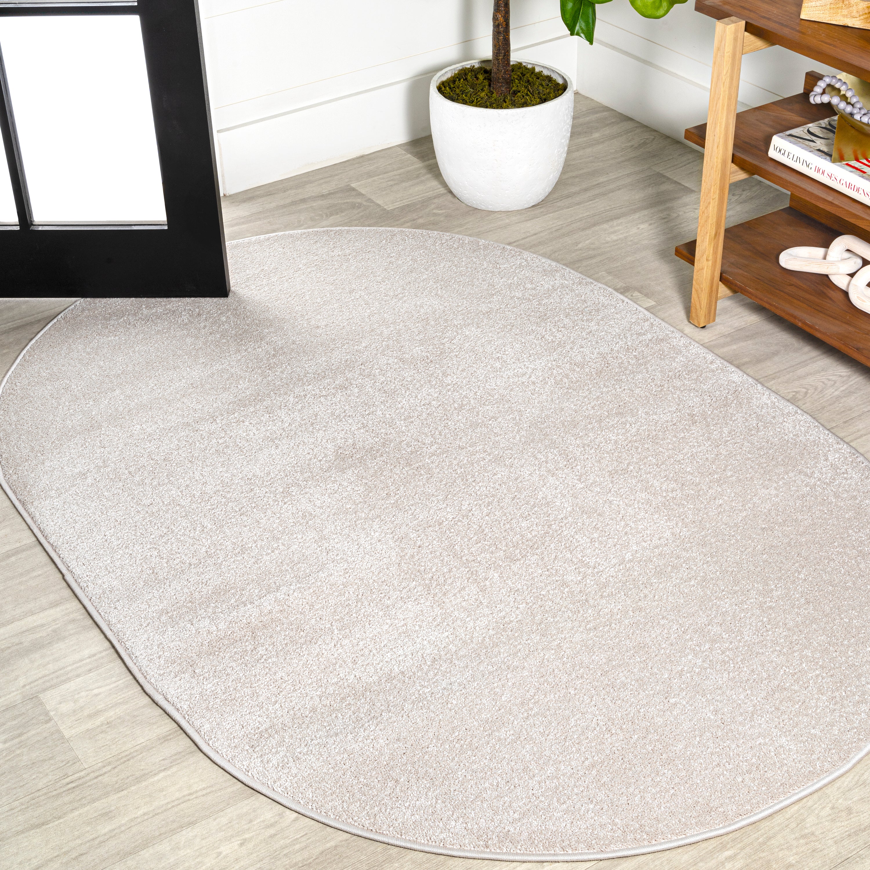 Haze Solid Low-Pile Area Rug