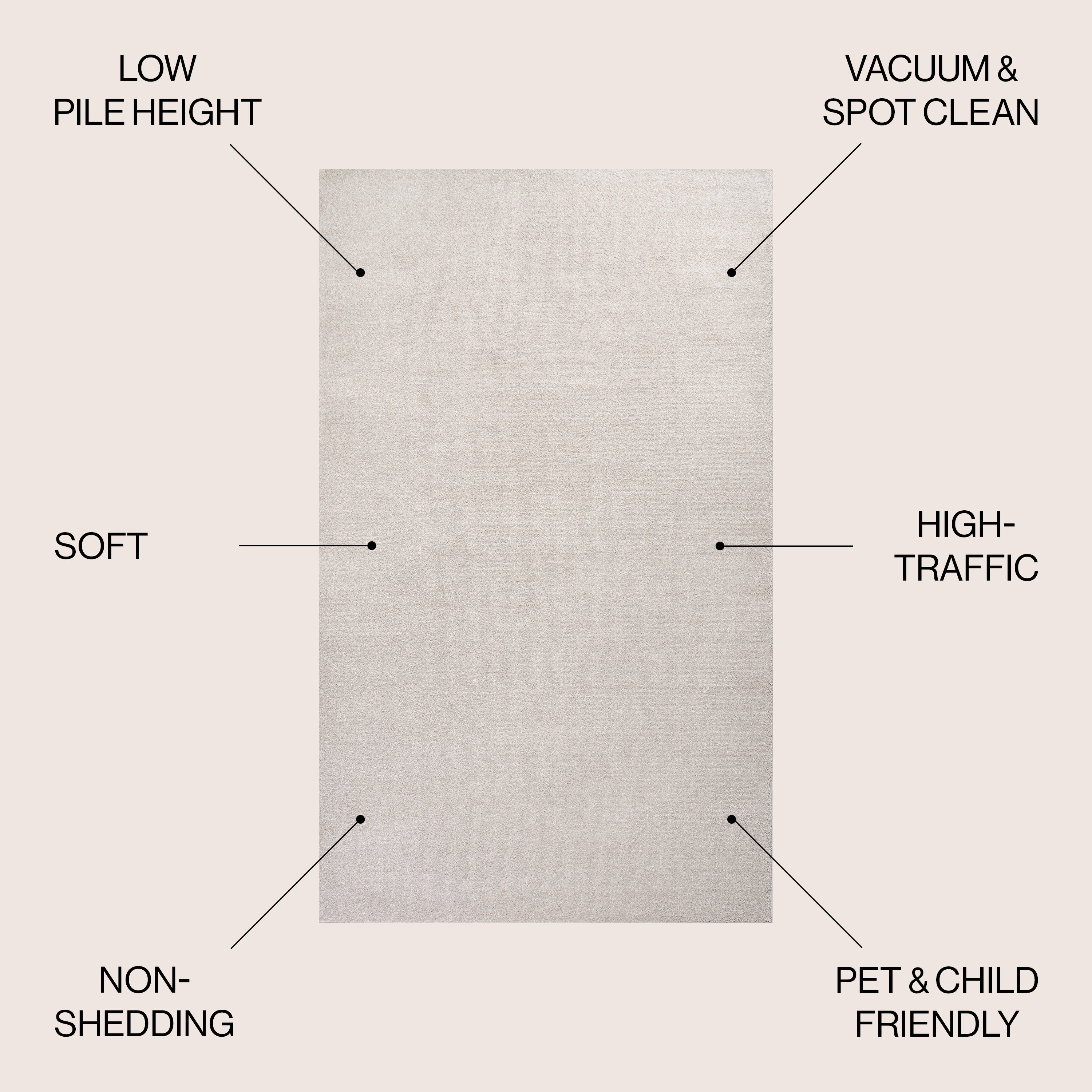 Haze Solid Low-Pile Area Rug