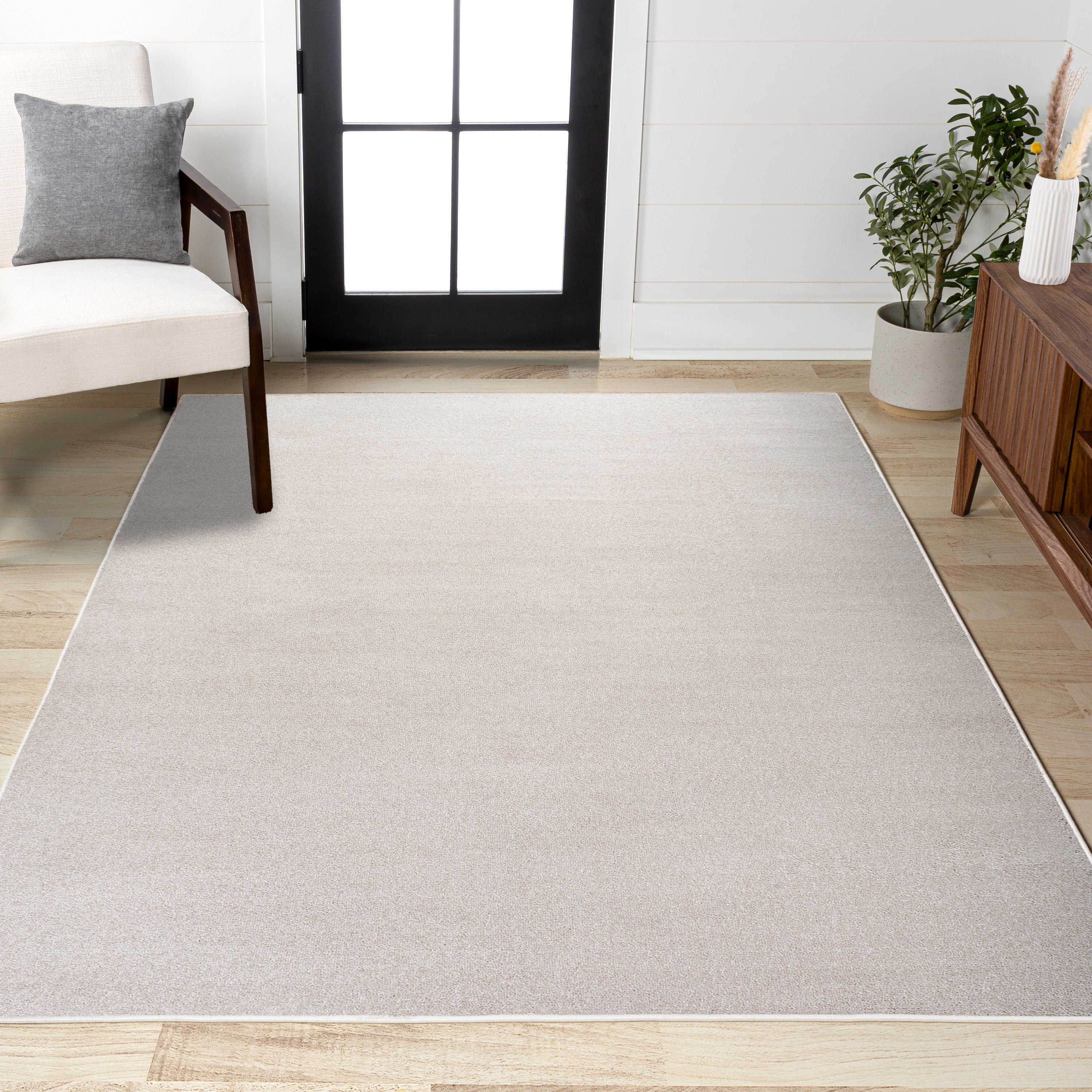 Haze Solid Low-Pile Area Rug