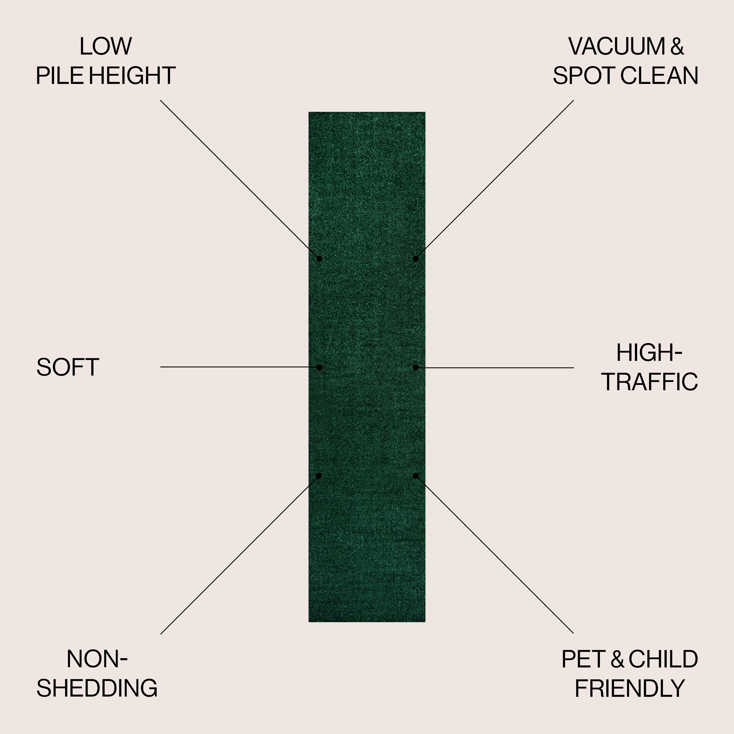 Haze Solid Low-Pile Area Rug
