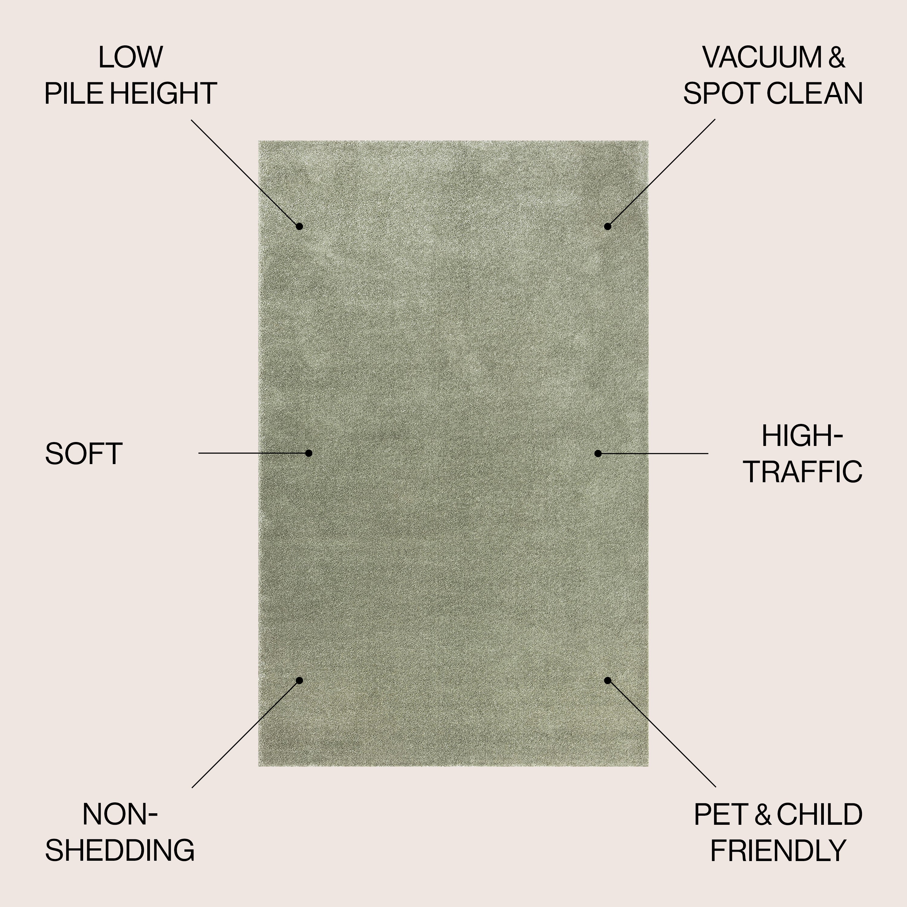 Haze Solid Low-Pile Area Rug