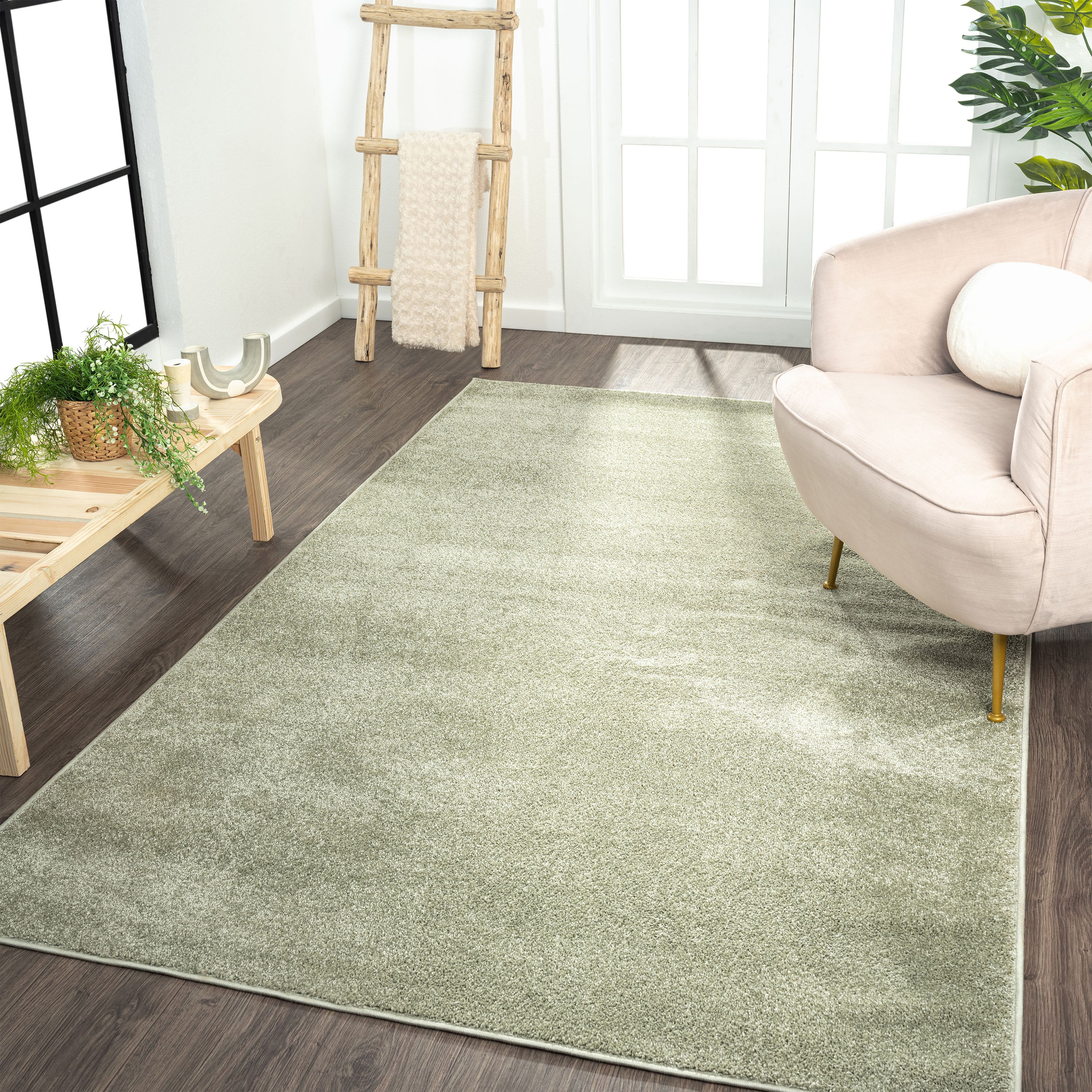 Haze Solid Low-Pile Area Rug