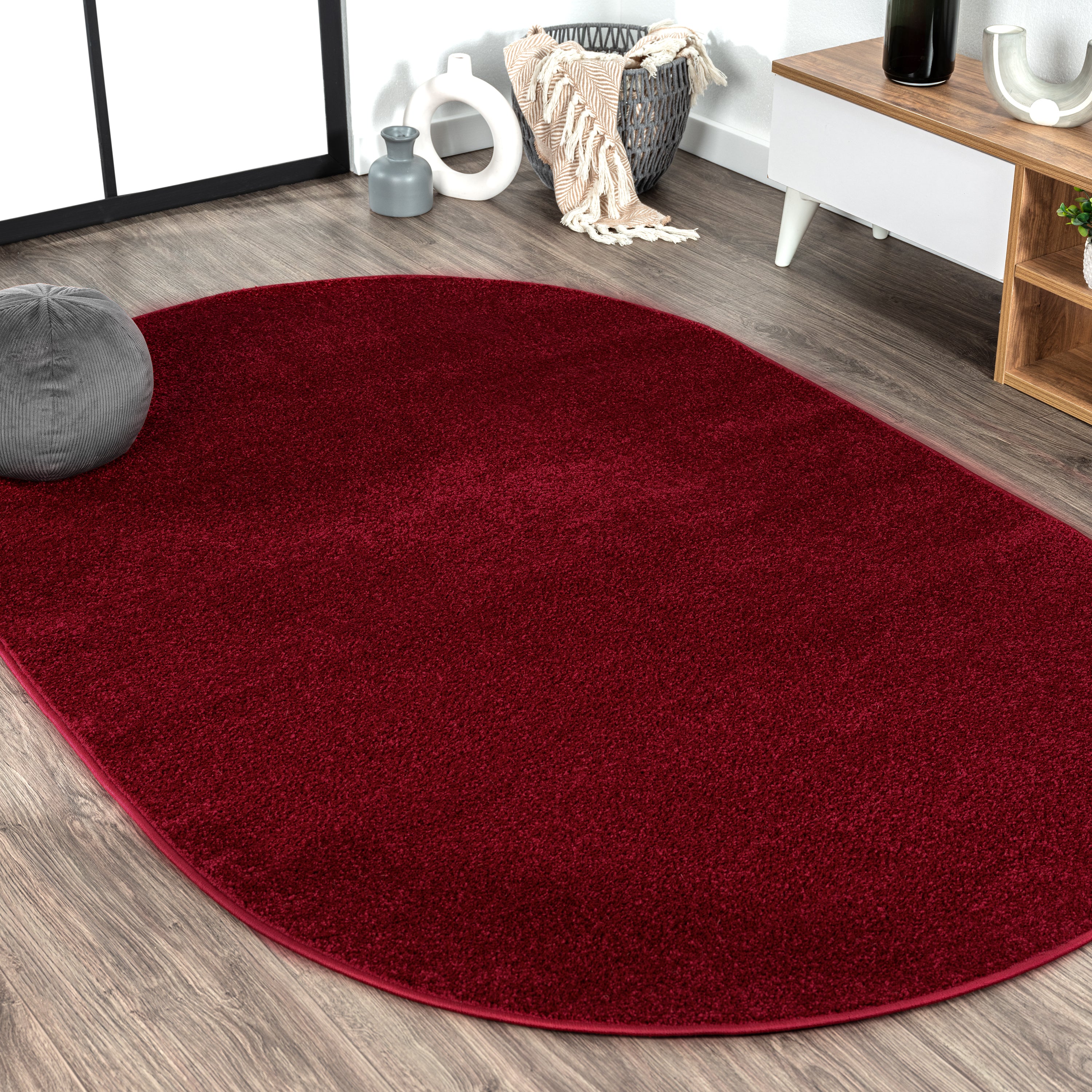 Haze Solid Low-Pile Area Rug