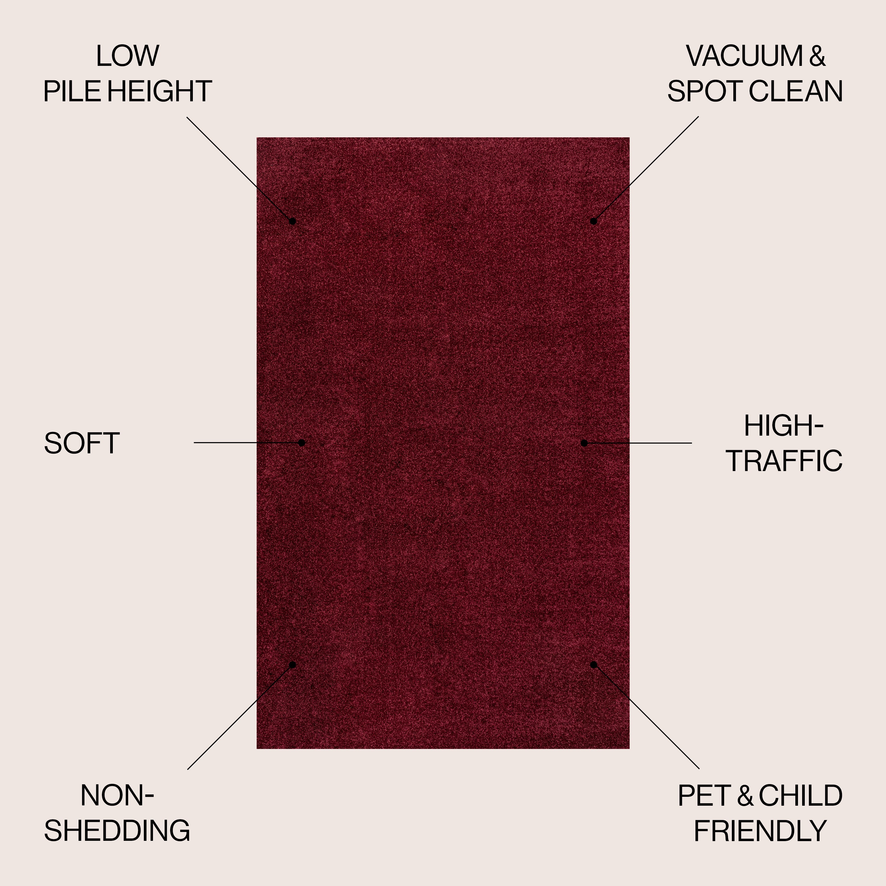 Haze Solid Low-Pile Area Rug