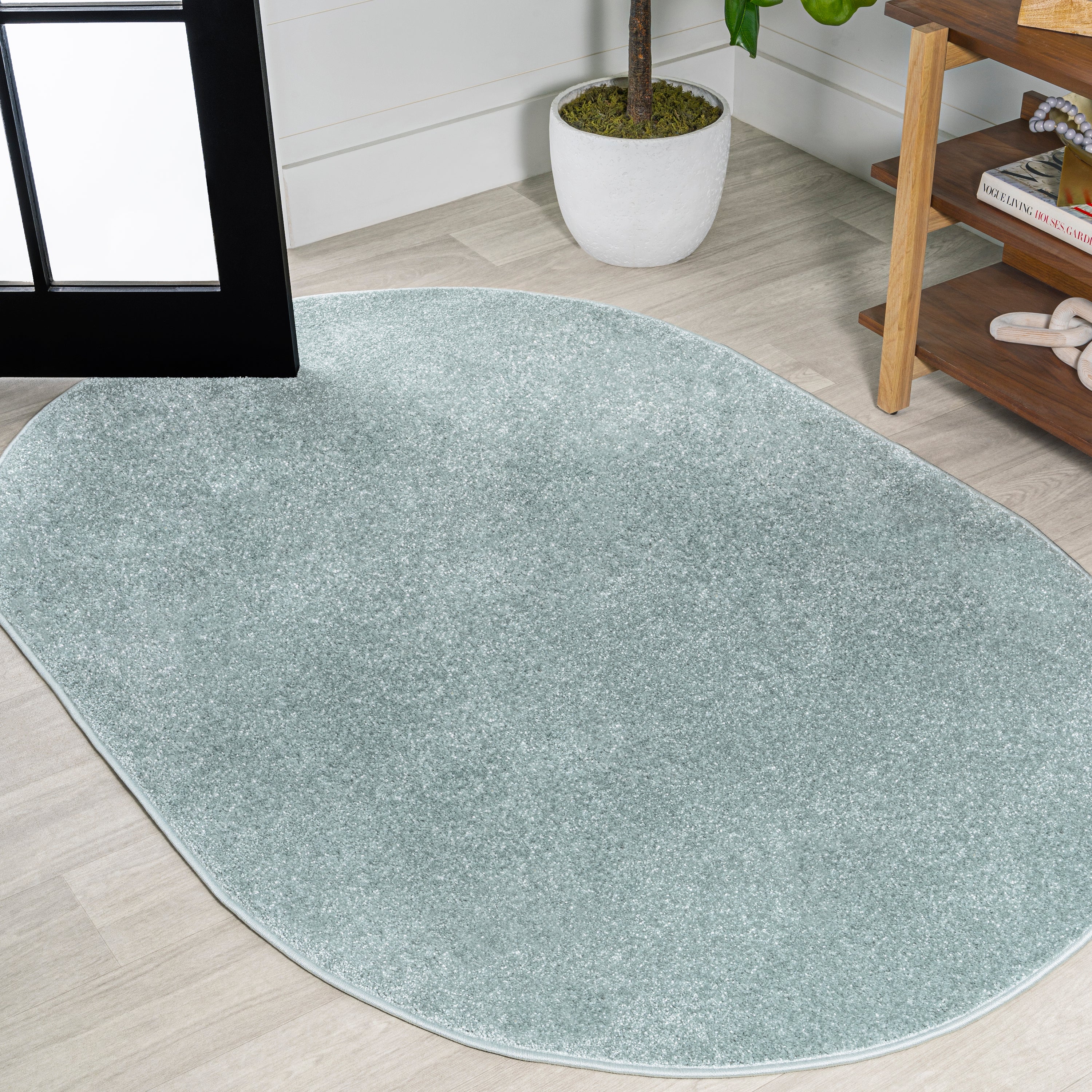Haze Solid Low-Pile Area Rug