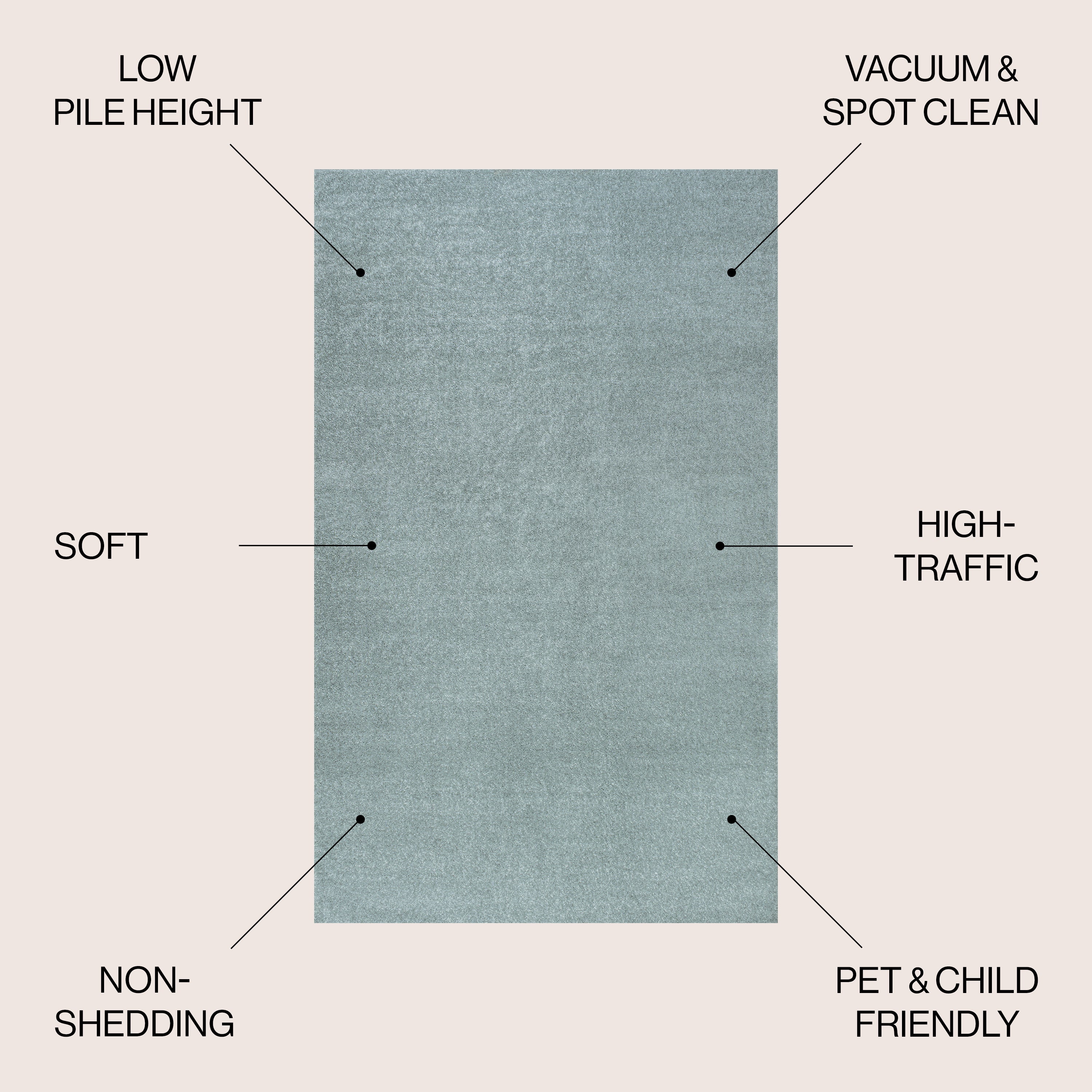 Haze Solid Low-Pile Area Rug